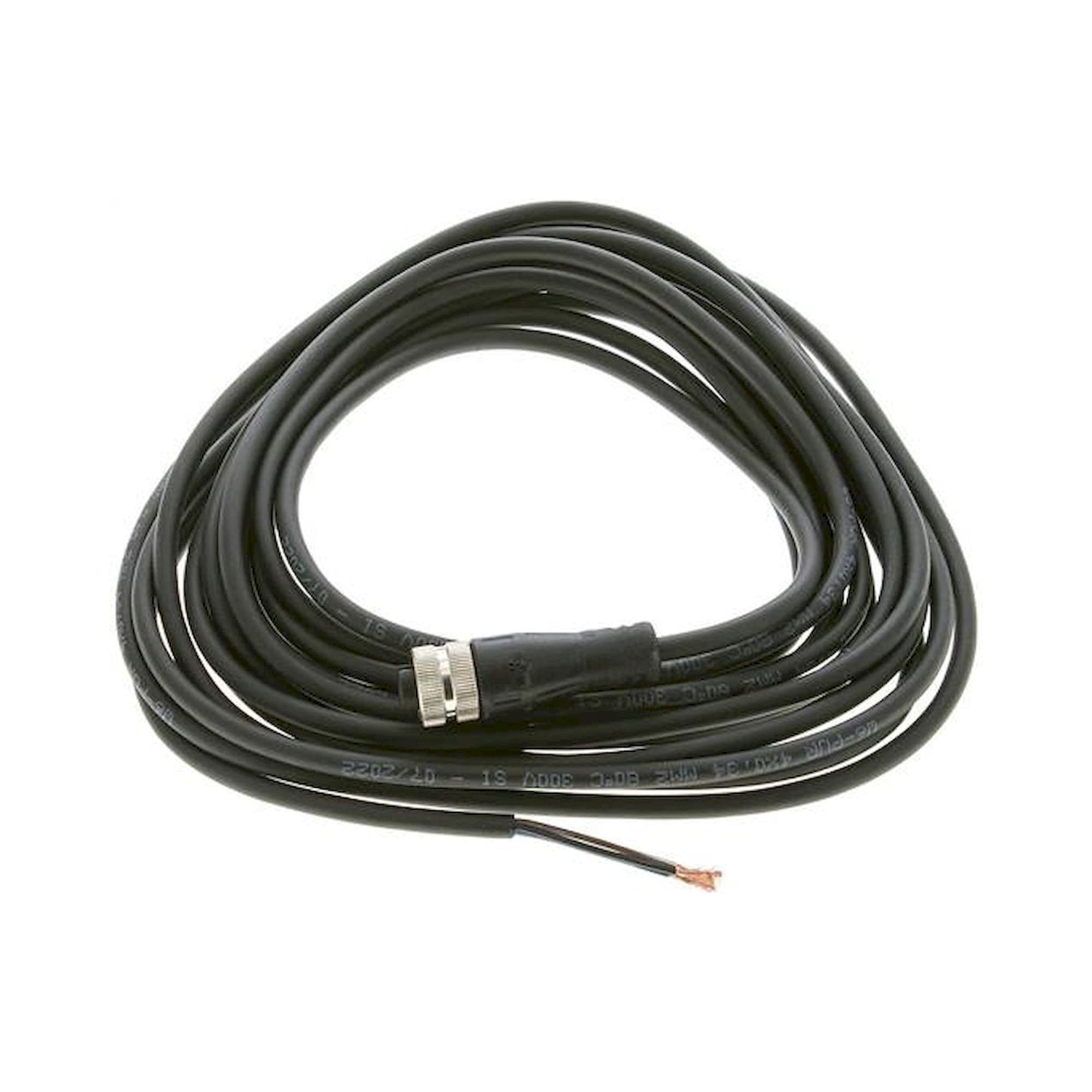 KAB M12 5 G. Kabel mit M12-Kupplung, 5 m, gerade, 4 lose Kabelenden (Pin 1 bis 4)