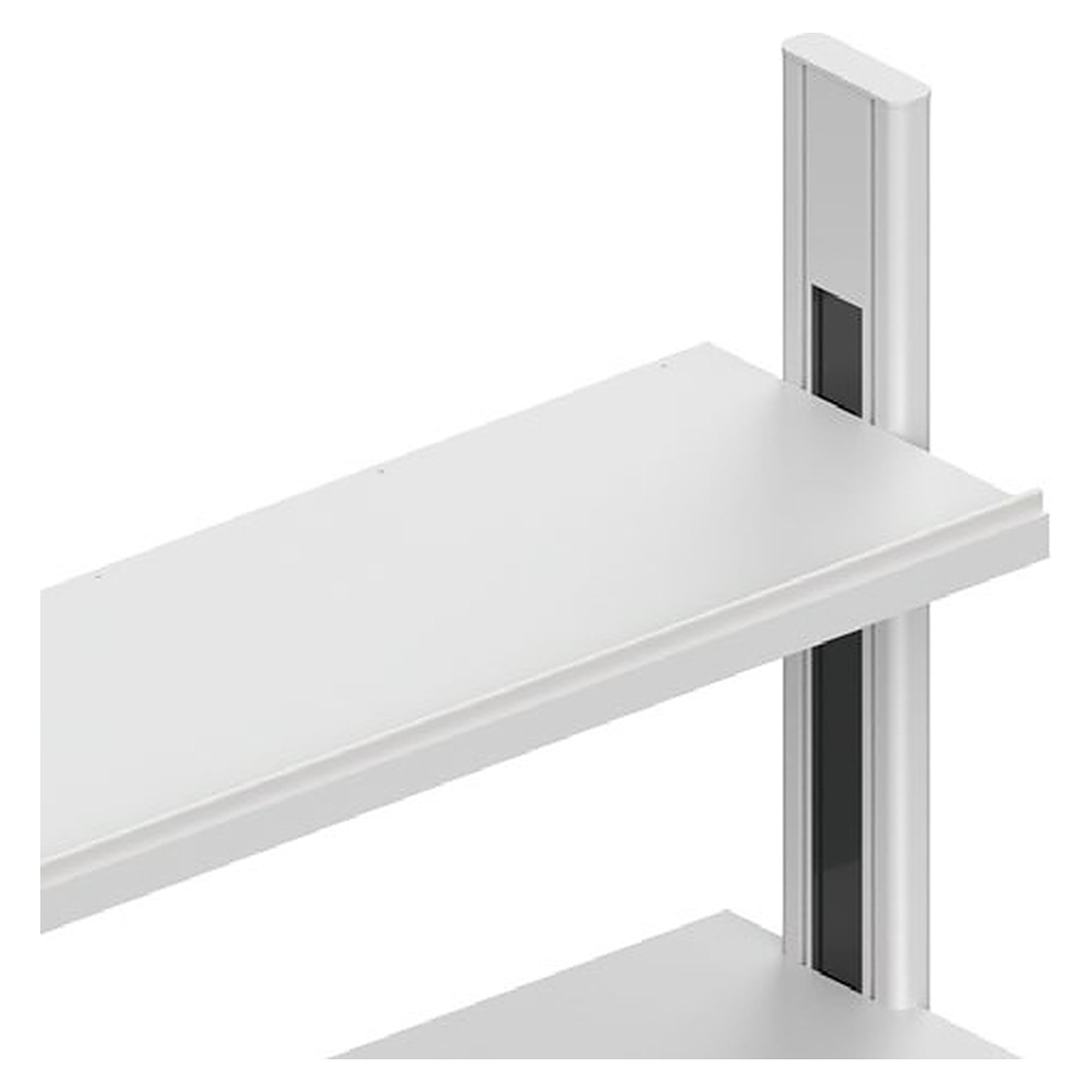 Ablageboard Quadro twin aus Stahlblech für Tischbreite 1800 mm, T 450 mm - Karl 110.150.47