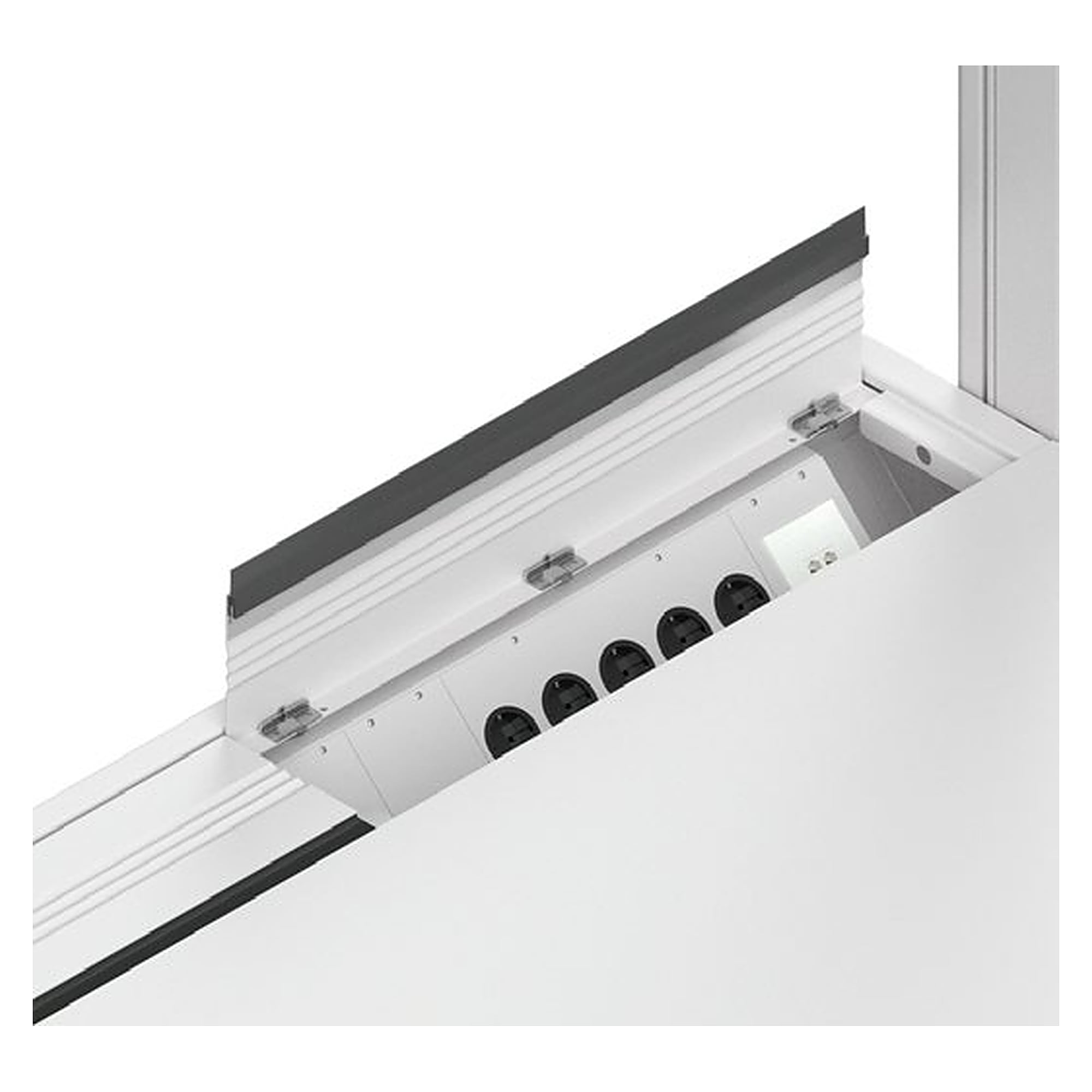 Power insert strip Quadro twin for insert plates, table width 2000 mm