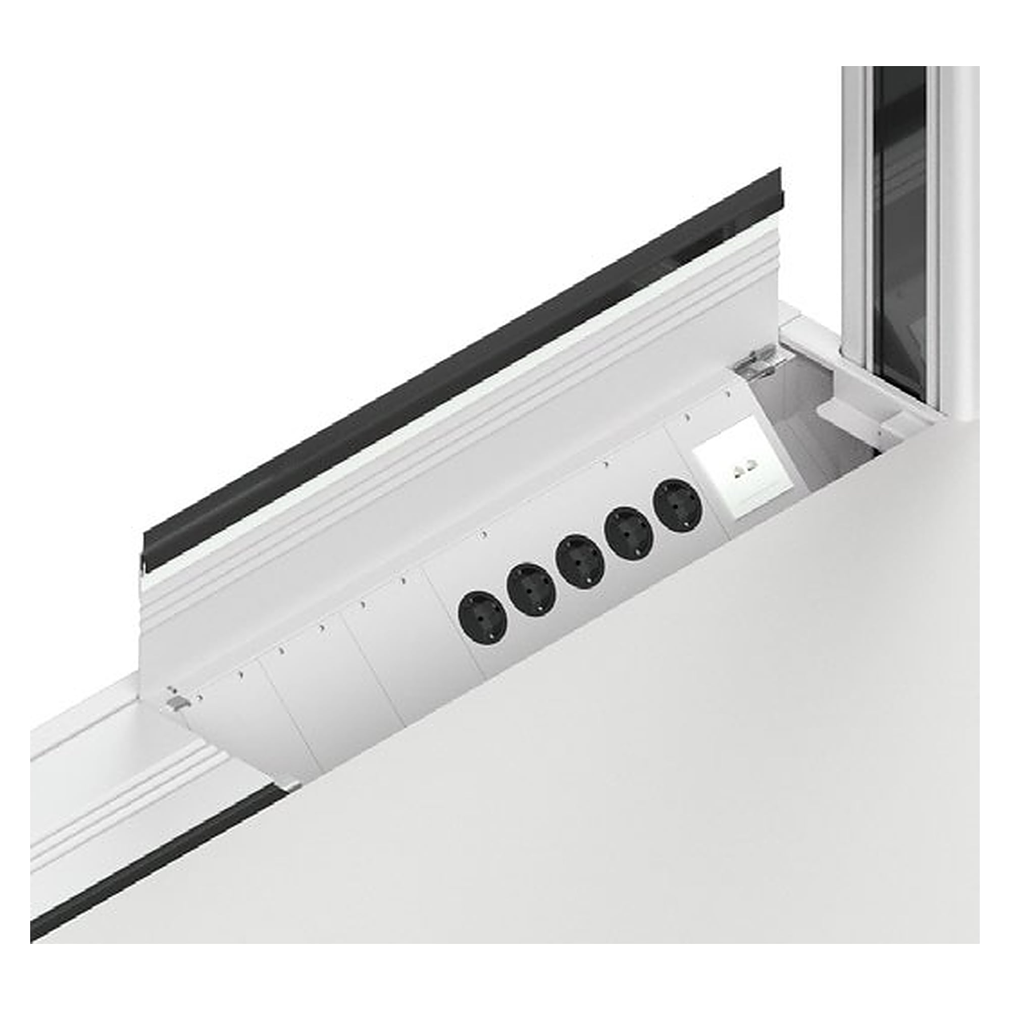 Power insert strip Quadro for insert plates, table width 2135 mm
