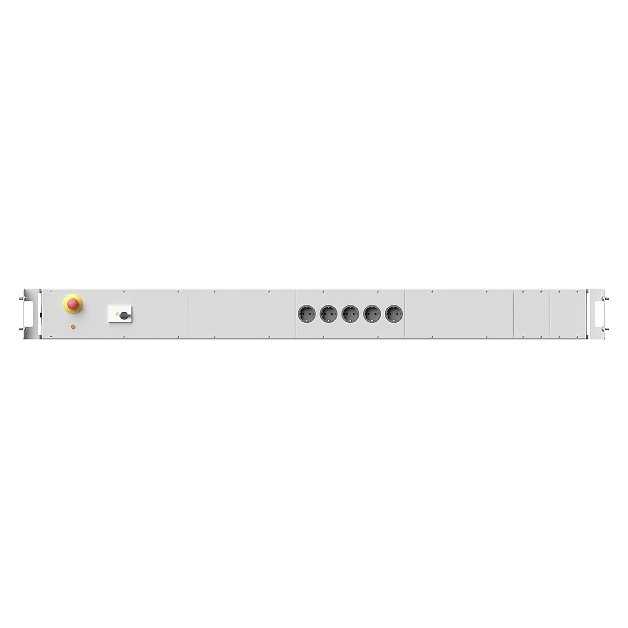 Bandeau d'alimentation Quadro, arrêt d'urgence, 5 prises suisses (CH), largeur 2135 mm - Karl 14.477.70