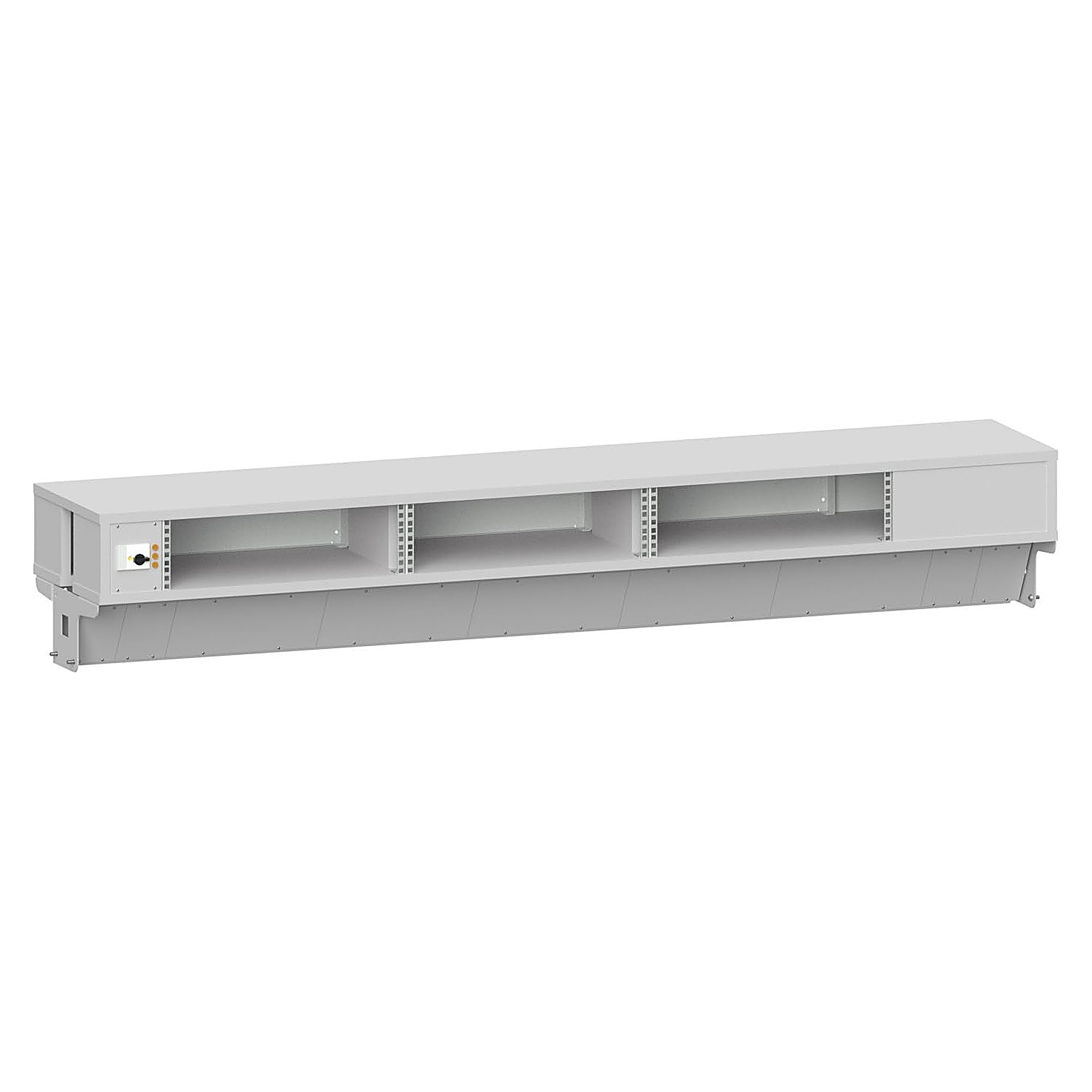 19-Zoll-Aufbau aus Holz mit Terminal für QUADRO twin, Tischbreite 1800 mm, 3 HE, einphasig - Karl 150.431.70