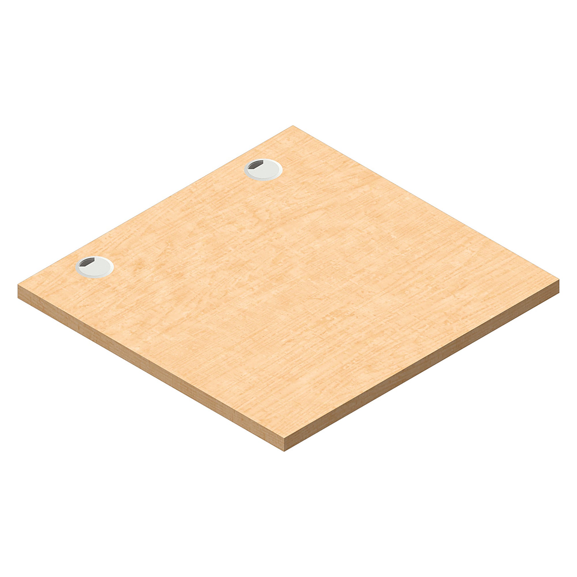 Tischplatte Sintro Multiplex Buche natur, mit Kabelaussparungen, 930x900 mm - Karl 25.932.85