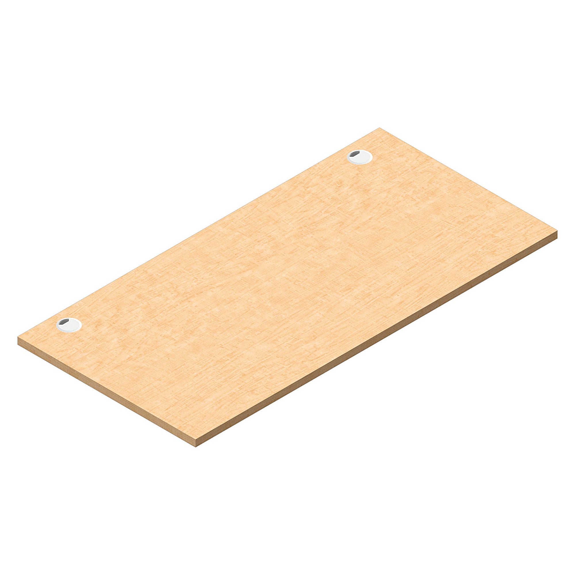 Tischplatte Sintro Multiplex Buche natur, mit Kabelaussparungen, 1830x900 mm - Karl 25.936.85