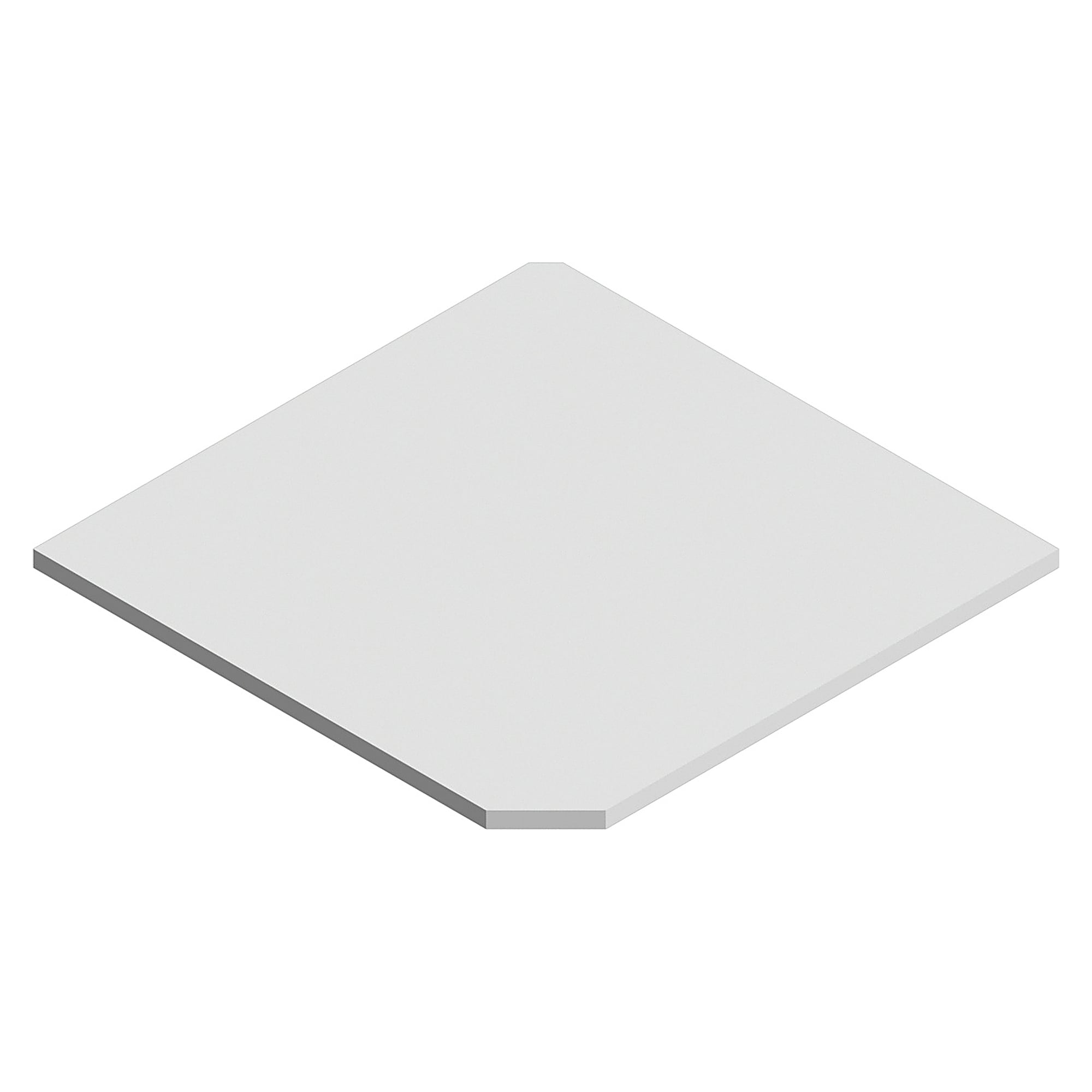 ESD corner table top square Sintro, direct-coated ESD board, table depth 750 mm, 850x850 mm - Karl 35.910.87