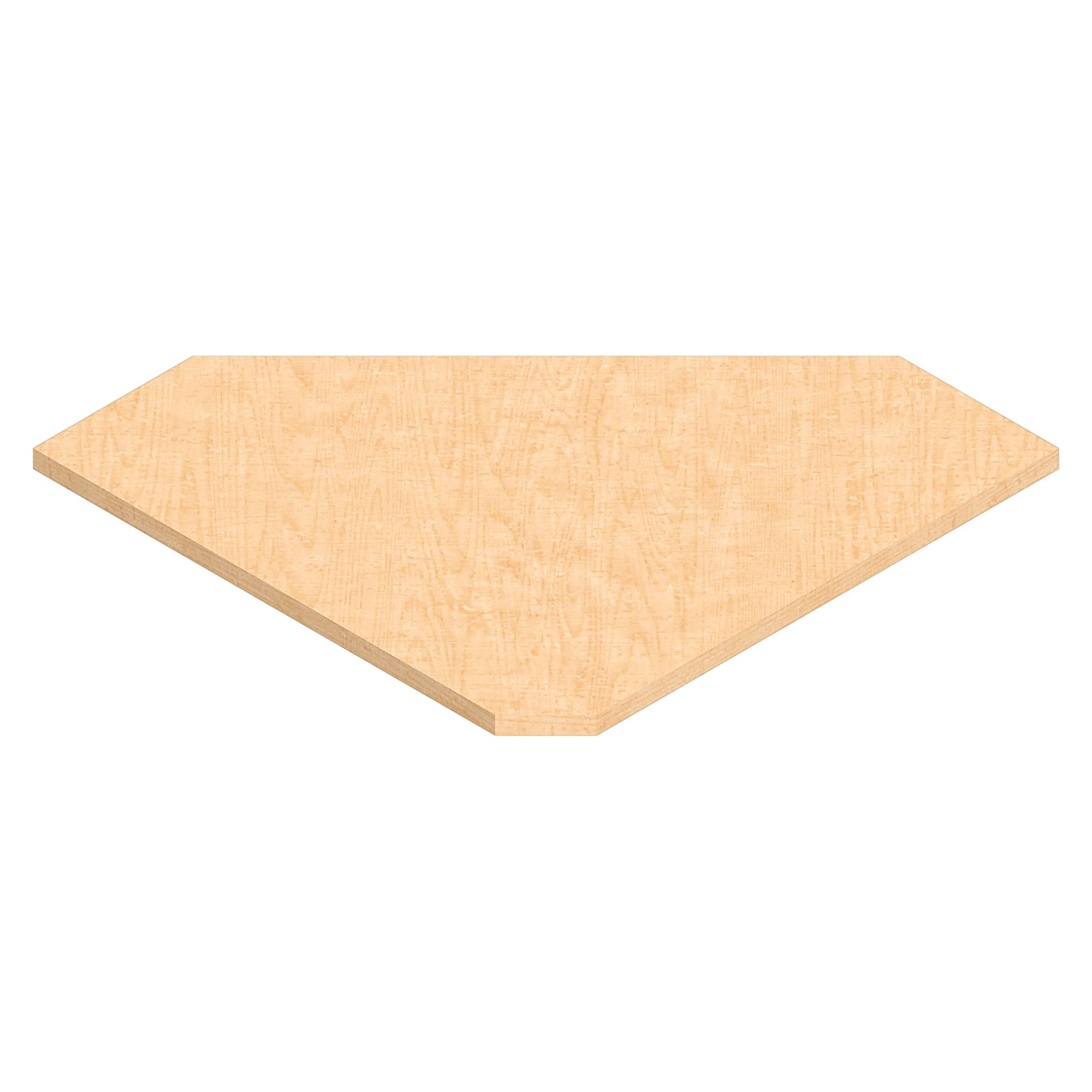 Ecktischplatte Trapez Sintro, Multiplex Buche natur, Tischtiefe 900 mm, 1000x1000 mm - Karl 35.928.85
