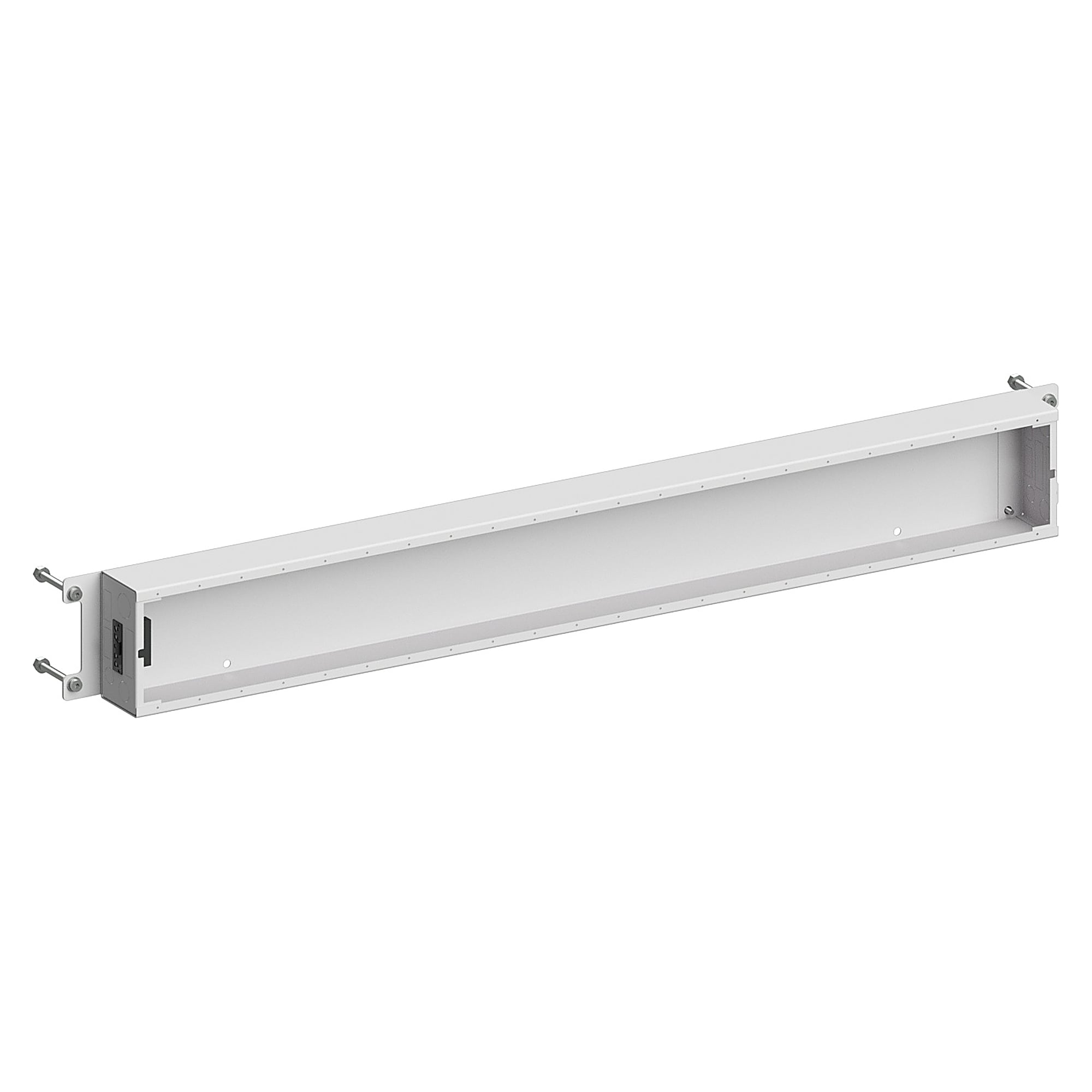 Elektroanschlussleiste Sintro unbestückt, zur Bestückung mit Einsatzplatten, für Tischbreite 1230 mm - Karl 39.450.70