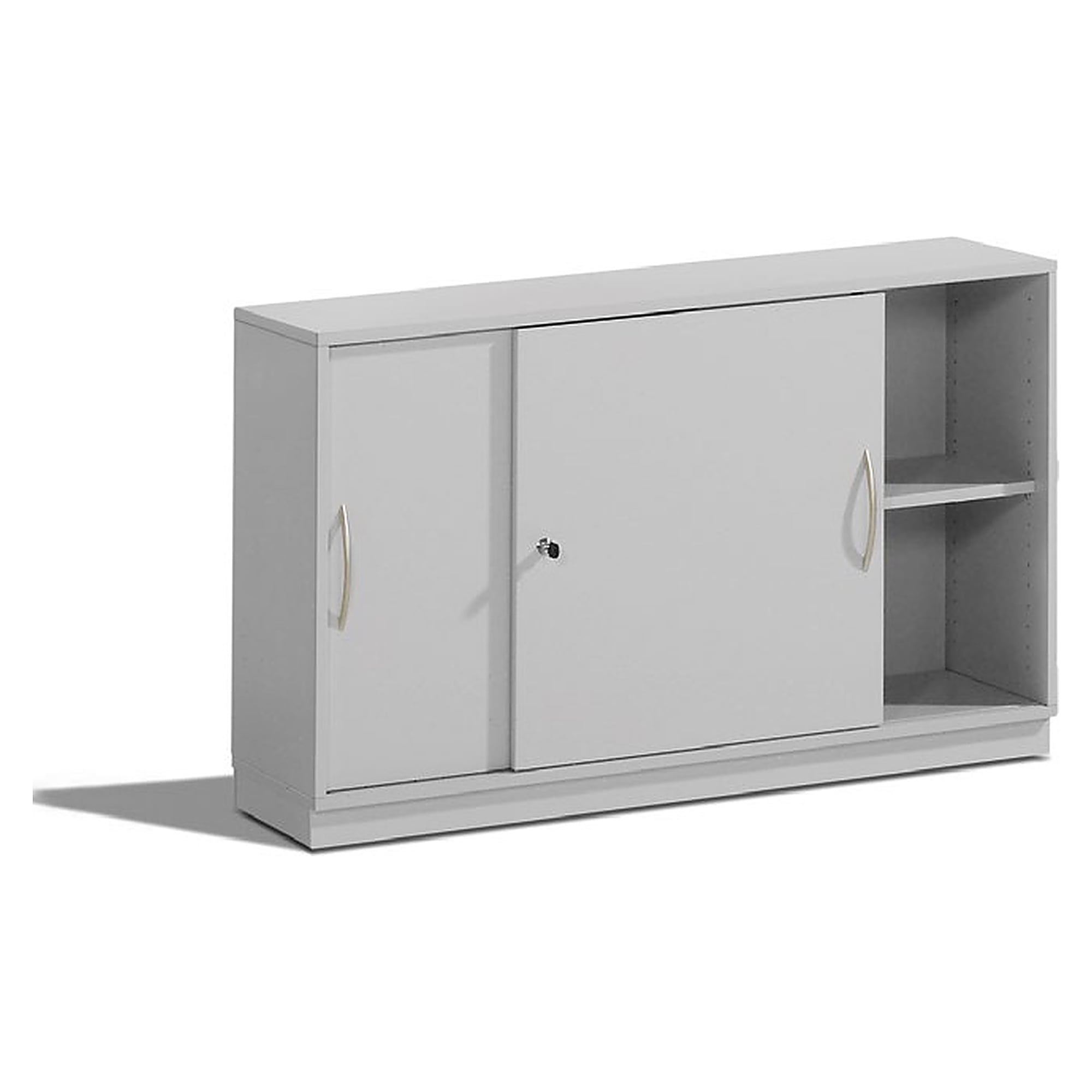 ESD side cabinet wood version with sliding doors, 1200x450x772 mm