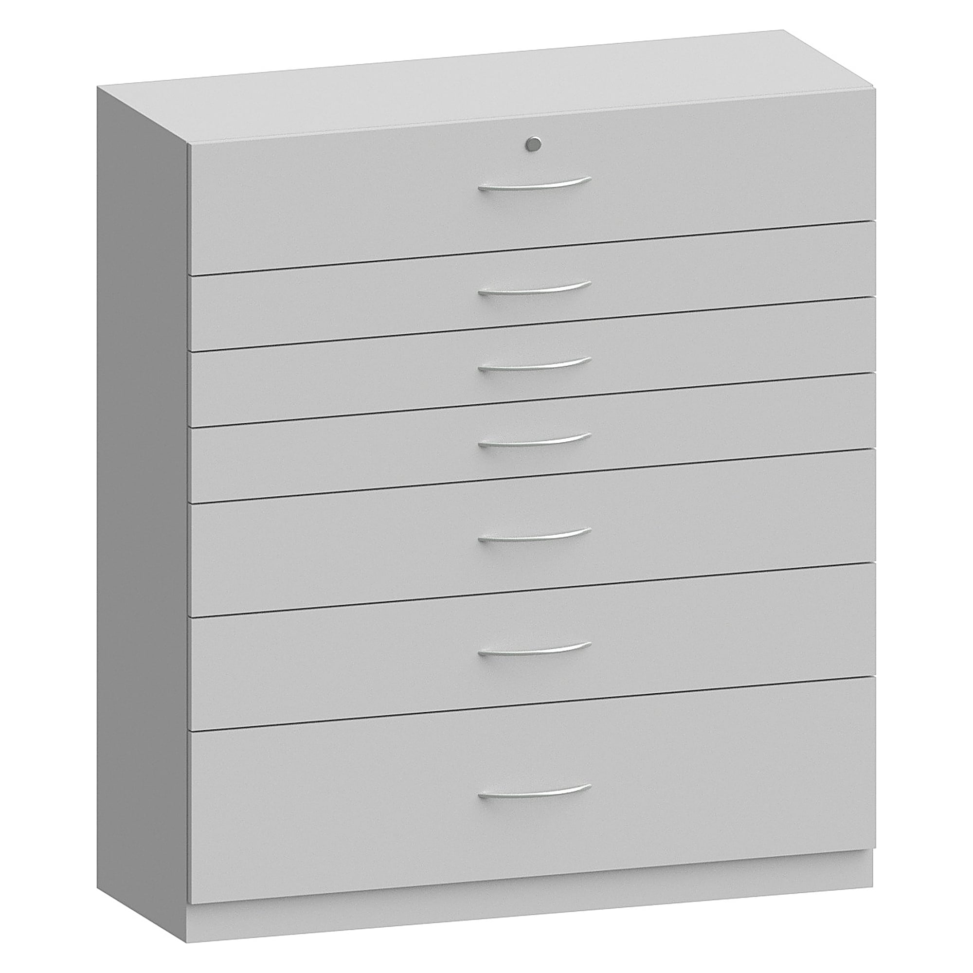 ESD-Beistellschrank Holzausführung mit 7 Schubladen, 1200x450x1352 mm - Karl 512.436.31