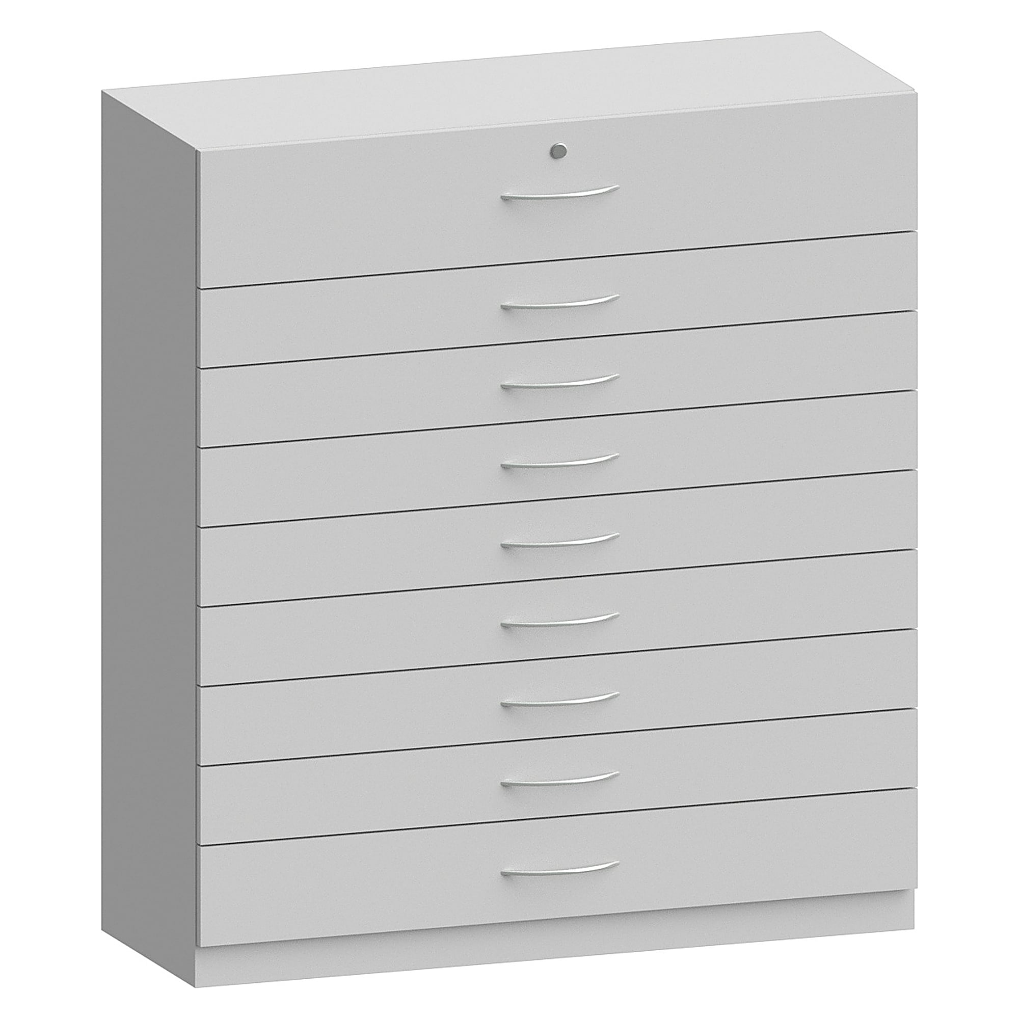 Armoire d'appoint version bois à 9 tiroirs, 1200x450x1352 mm - Karl 512.436.40
