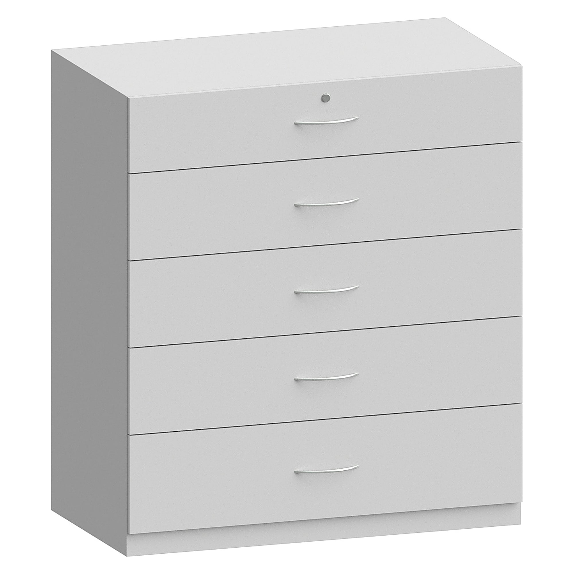Beistellschrank Holzausführung mit 5 Schubladen, 1200x650x1352 mm - Karl 512.636.20