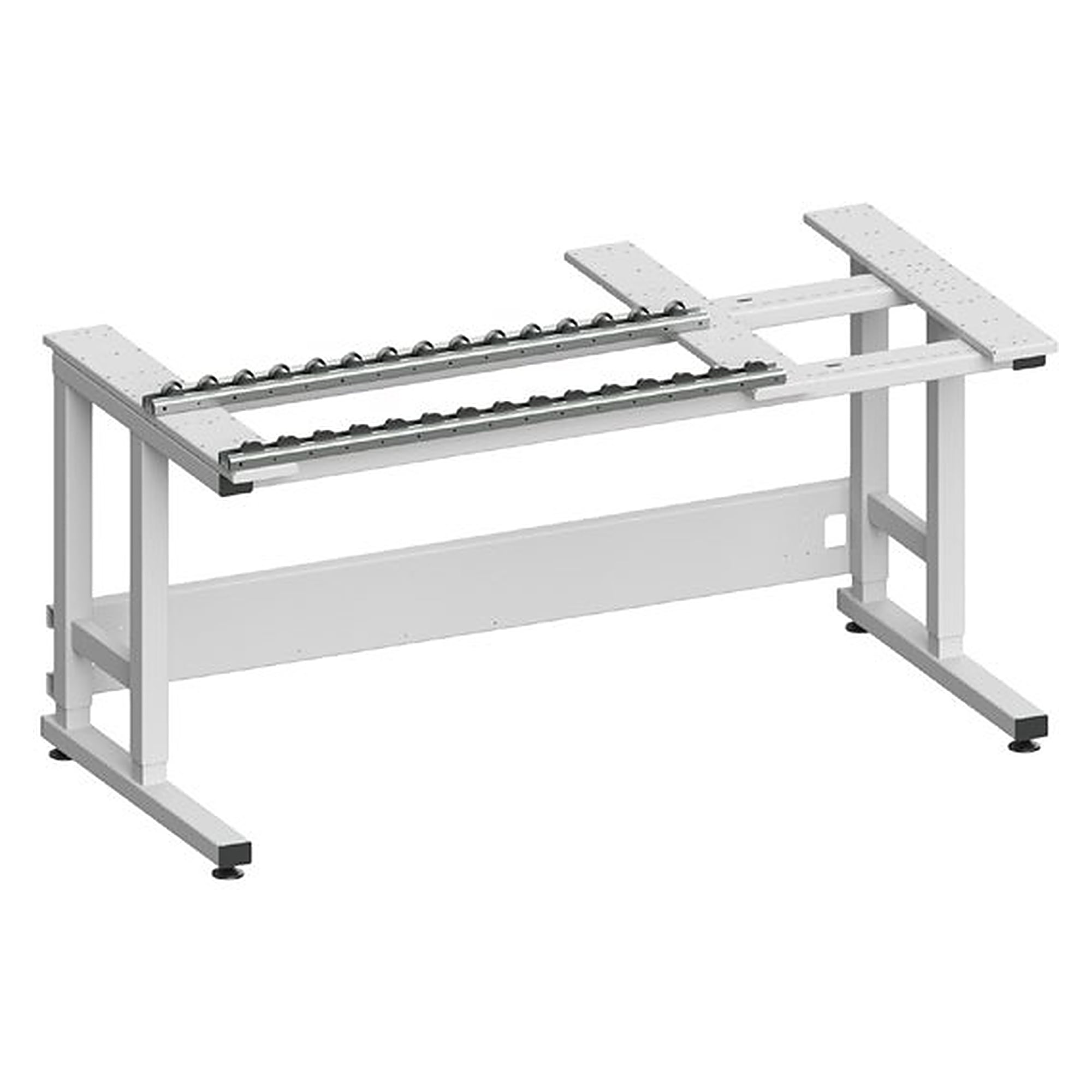 ESD-Röllchenleisten SINTRO, 2/3 der Tischbreite, 885 mm, Tischgestell 1230 mm, Set 2 Stück - Karl 56.503.70