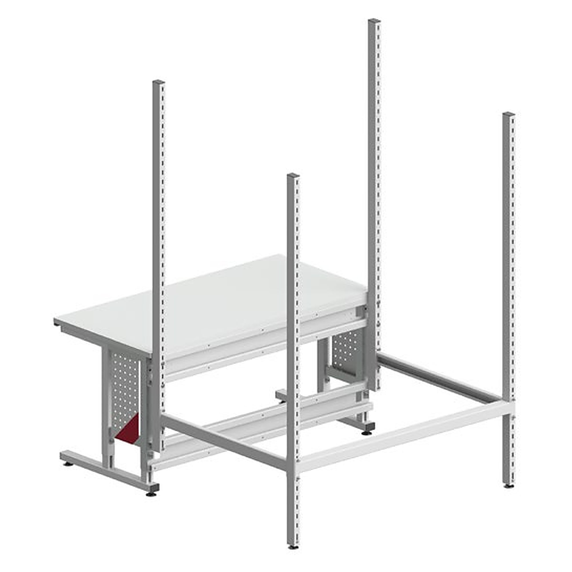 FIFO-Anbauregal für erhöhte Belastungen an Sintro-Tisch, 1503x1225x1990 mm - Karl 57.275.70