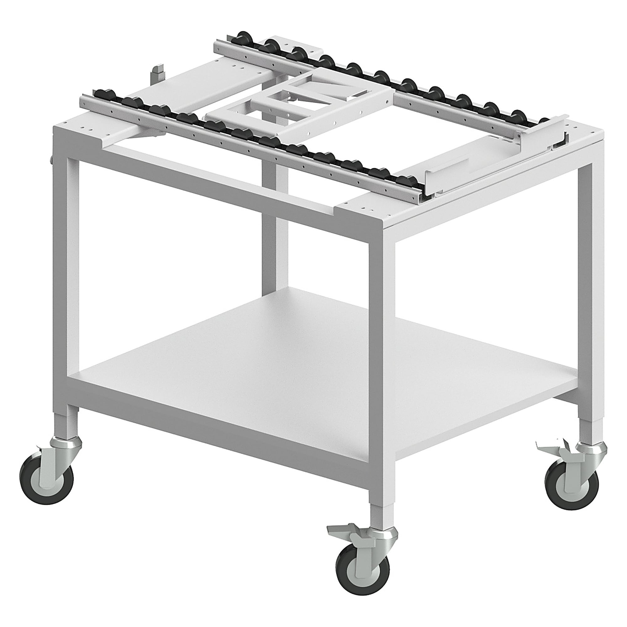 ESD-Transportwagen für Werkstückträger mit Röllchenleisten, Spurweite 400 mm - Karl 58.515.70