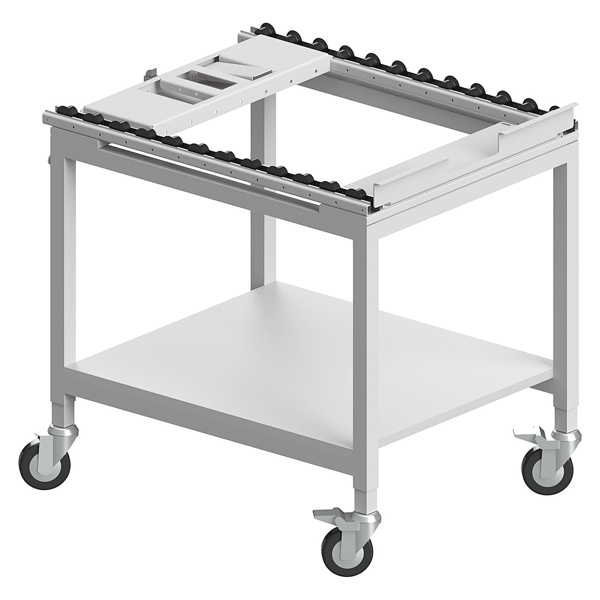 ESD-Transportwagen für Werkstückträger mit Röllchenleisten, Spurweite 600 mm - Karl 58.525.70
