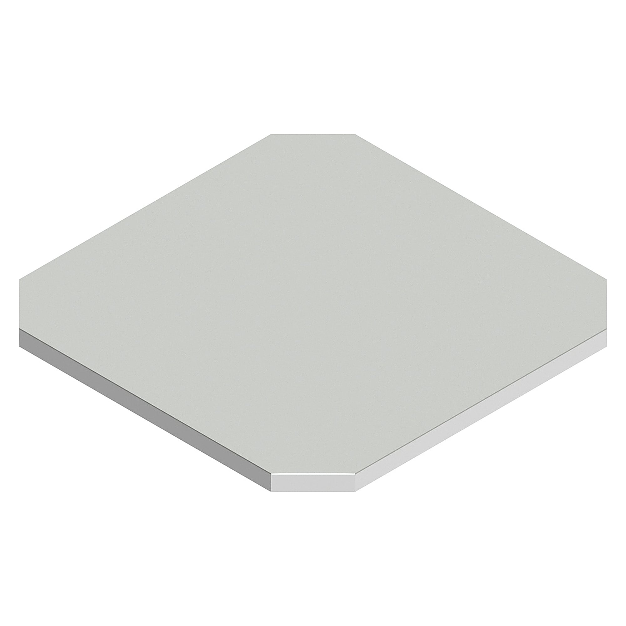 Support de pièces 600x600 mm à coins chanfreinés, revêtement caoutchouc, 27 mm - Karl 59.735.98