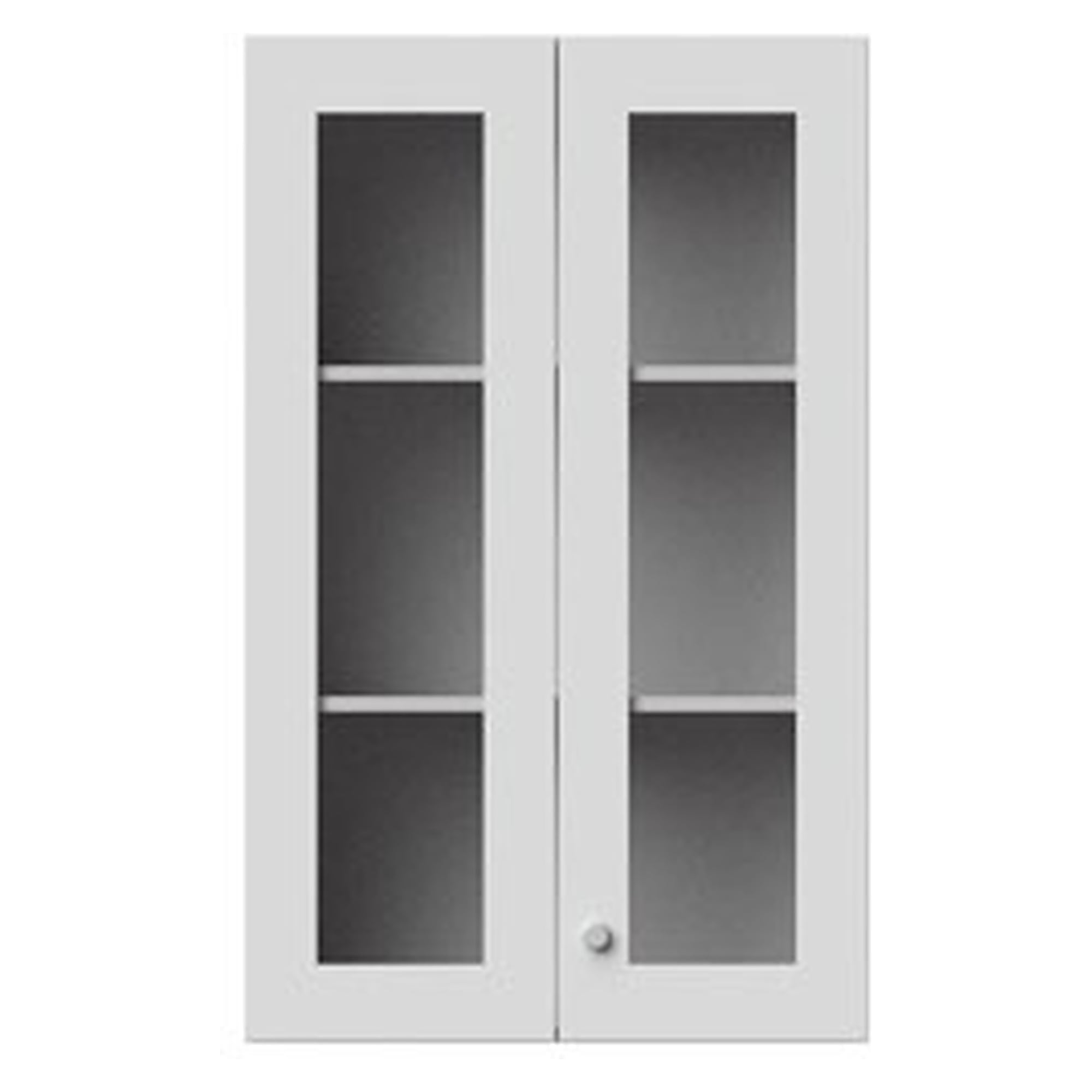 top cabinet wood version with glazed hinged doors, 800x450x1292 mm - Karl 608.432.00