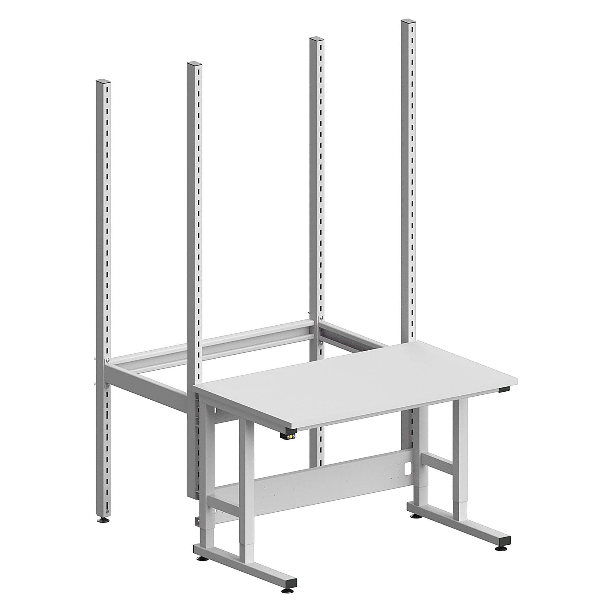 FIFO-Anbauregal 1230 für Tischsystem Sintro, 1230x750x1990 mm