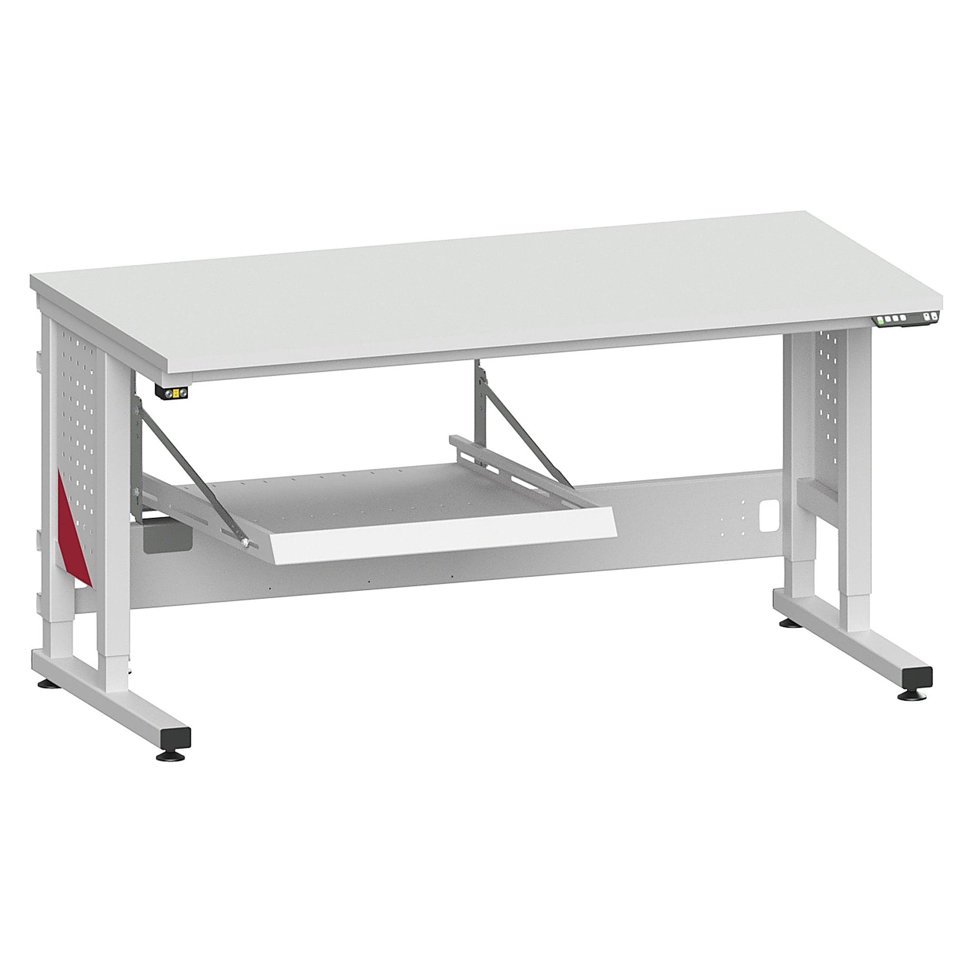 Ablage für FIFO-Rückführung am Tischgestell, 680x900x55 mm