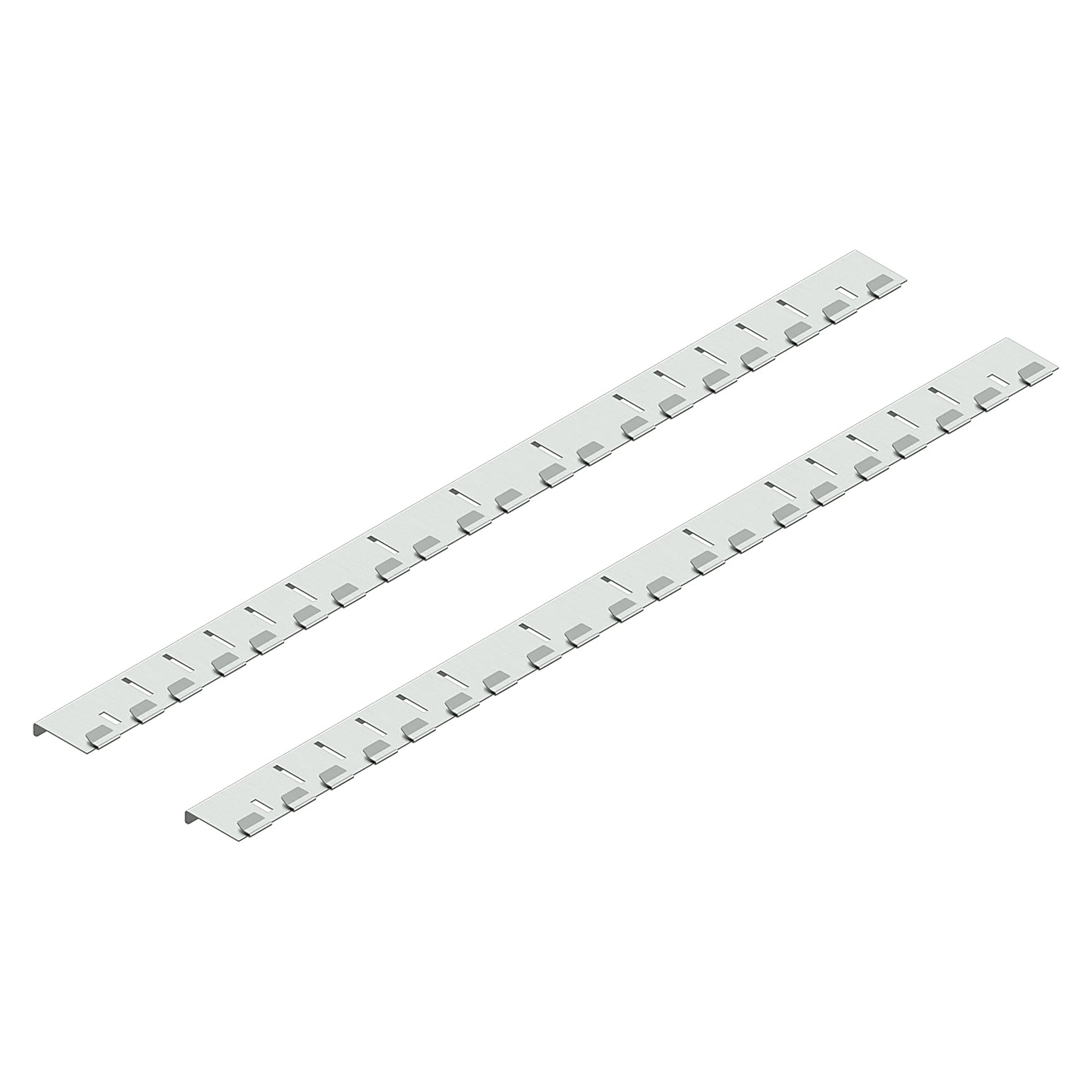 Edelstahlwinkel für Röllchenleisten, FIFO-Ablage B = 1115 mm, 2 Stück - Karl 69.952.70