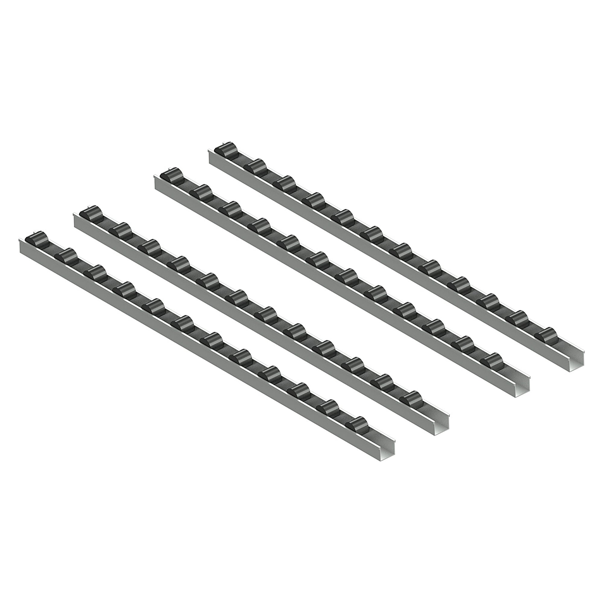 Rails à galets ESD pour tablette FIFO, jeu de 4, profondeur 900 mm, longueur 826 mm - Karl 69.972.70