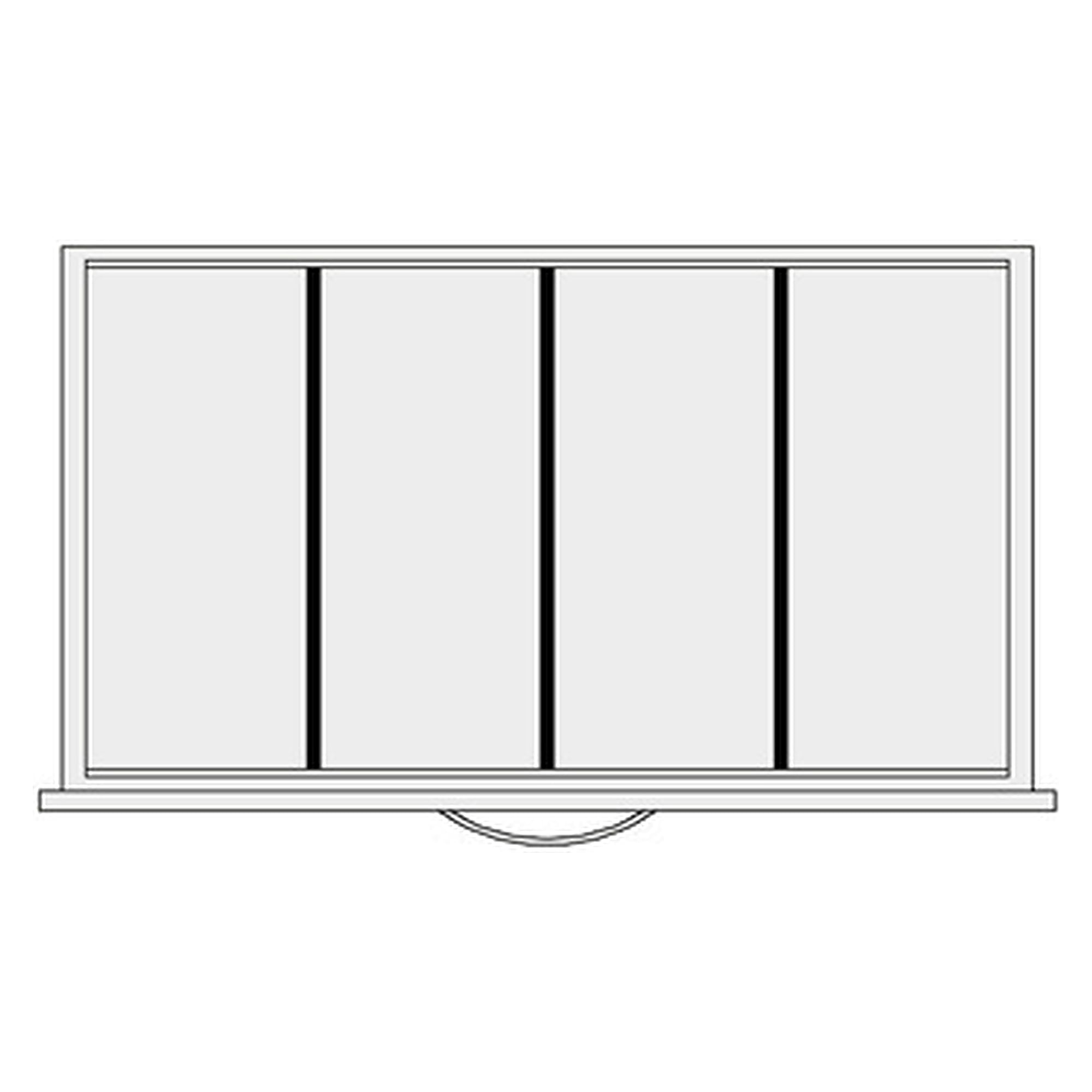 Drawer divider wall for 650 mm cabinet depth, black steel - Karl 700.681.00