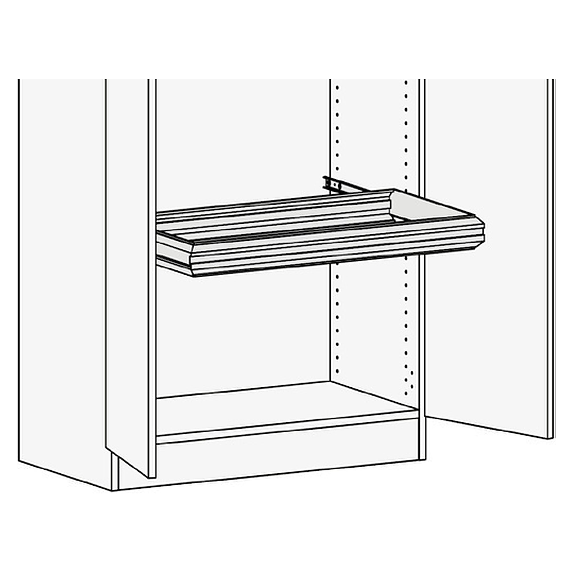 Einbaurahmen für Hängeregistratur mit Teleskopvollauszug, Holzschrank 1000x450 mm - Karl 710.421.00
