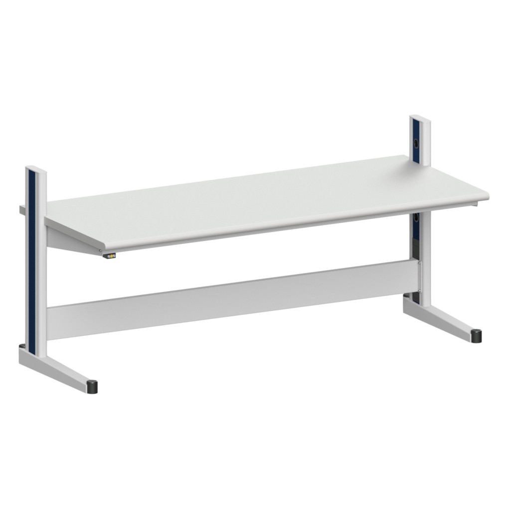 ESD-Arbeitstisch Quadro Grundelement mit Steckdosen, 2135x880x1000 mm - Karl 10.145.23