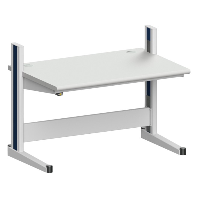 ESD-safe Quadro work table, base element with cable tray, 1300x880x1000 mm - Karl 10.205.23