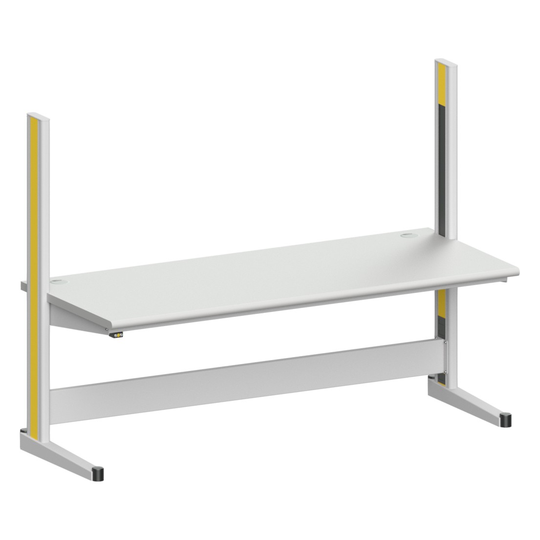 ESD-safe Quadro work table, base element with cable tray, 2135x880x1600 mm - Karl 10.250.26