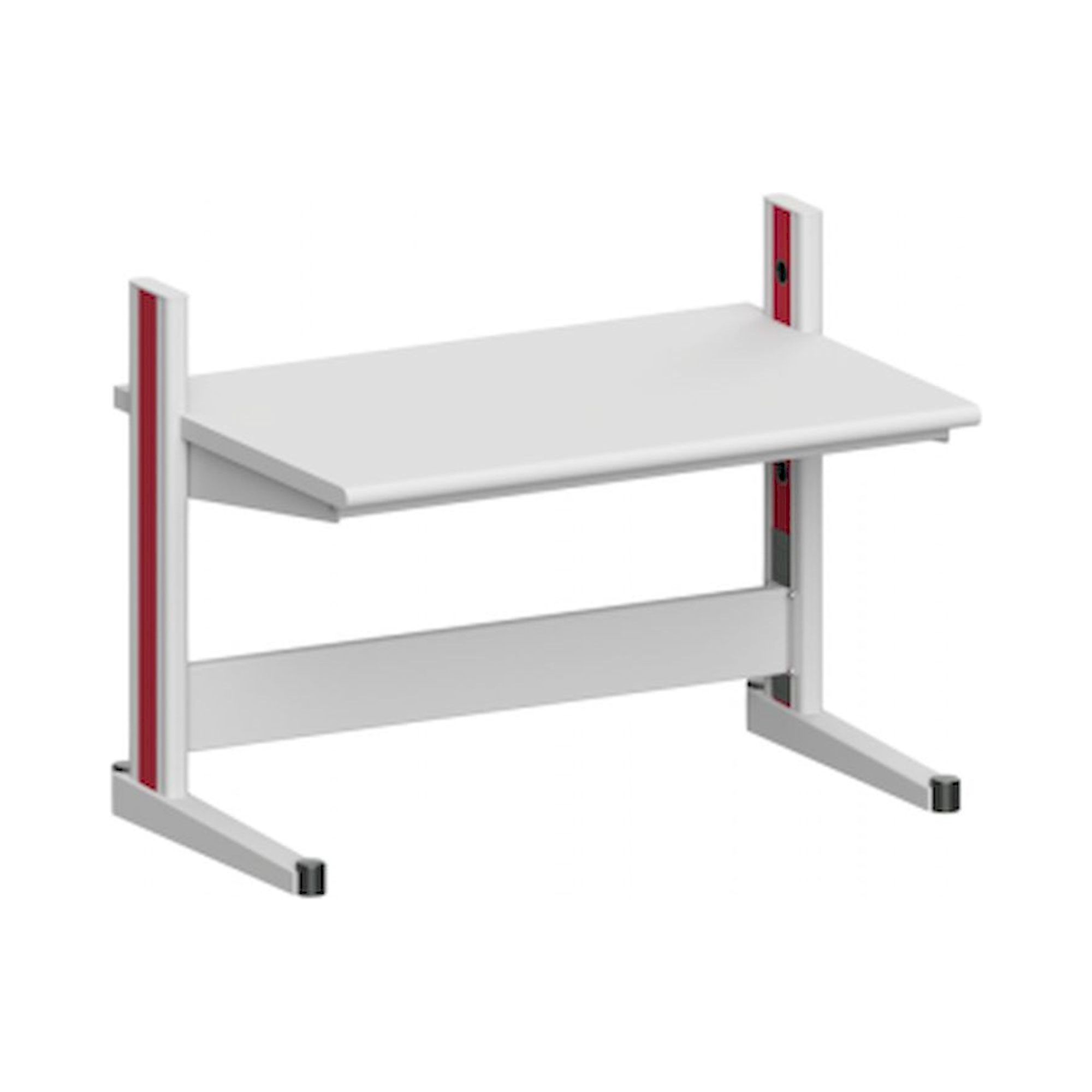 Karl 10.105.14. Arbeitstisch Quadro Grundelement mit Steckdosen, 1300x880x1000 mm