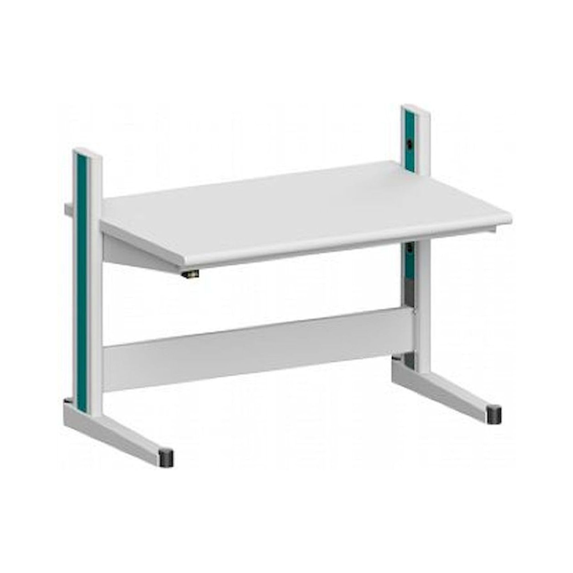 Karl 10.105.22. ESD-Arbeitstisch Quadro Grundelement mit Steckdosen, 1300x880x1000 mm