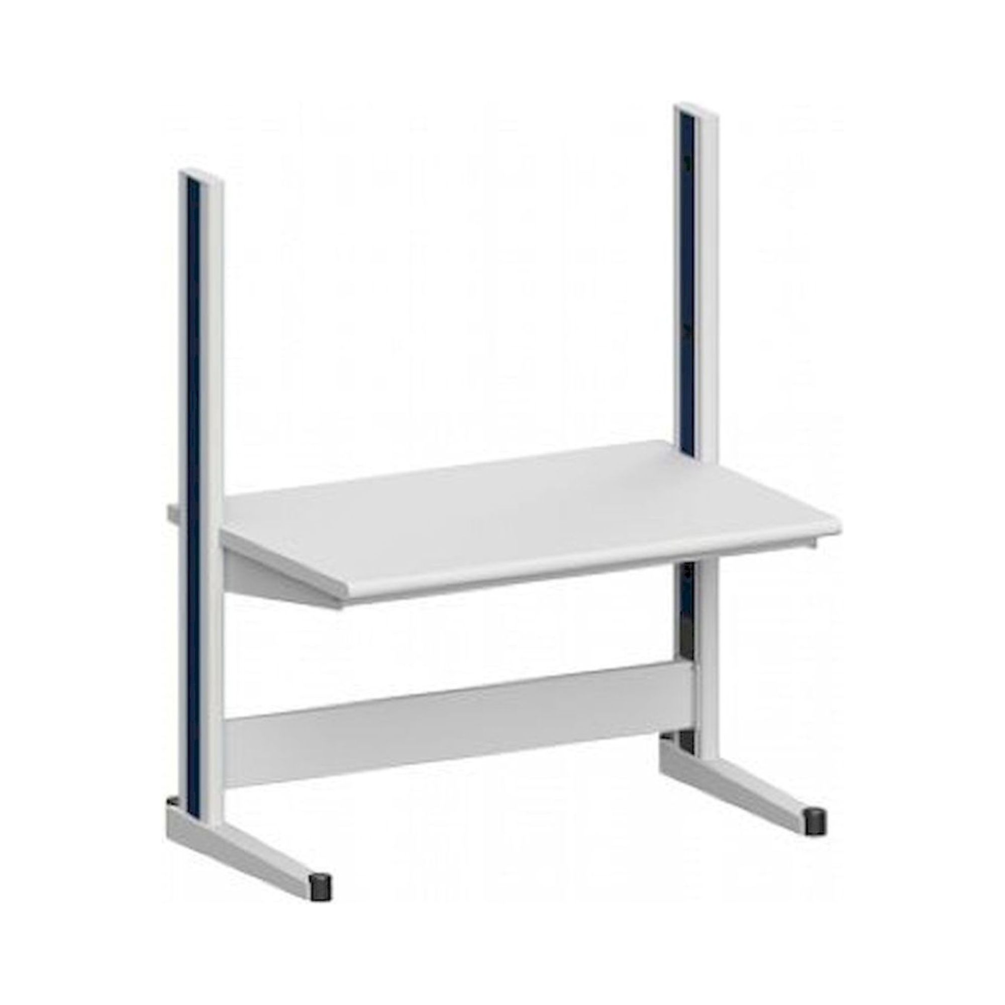 Karl 10.110.13. Arbeitstisch Quadro Grundelement mit Steckdosen, 1300x880x1600 mm