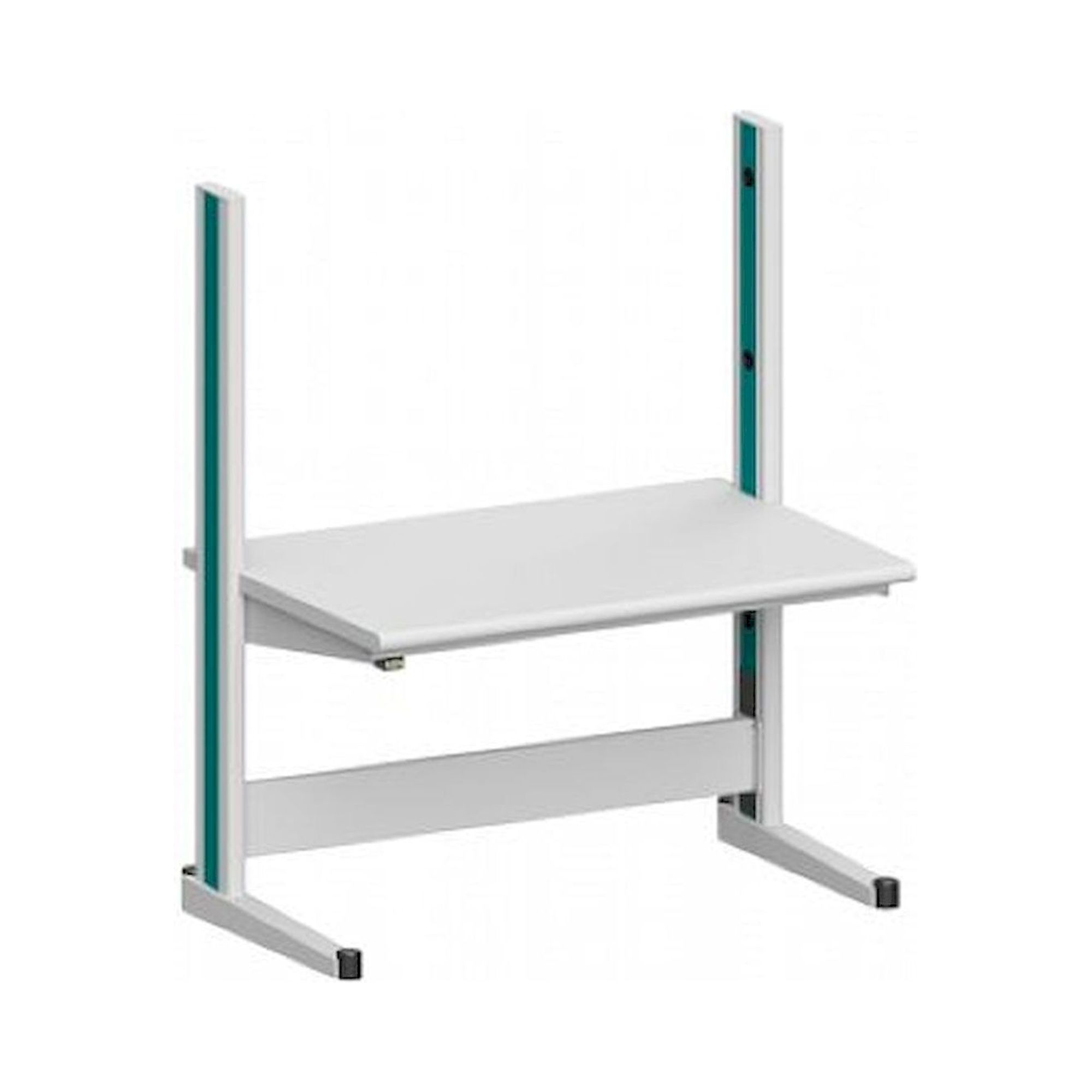 Karl 10.110.22. ESD-Arbeitstisch Quadro Grundelement mit Steckdosen, 1300x880x1600 mm