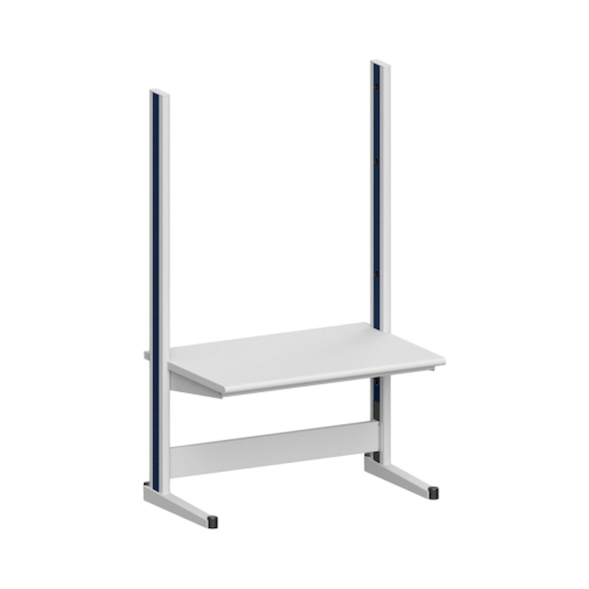 Karl 10.115.13. Arbeitstisch Quadro Grundelement mit Steckdosen, 1300x880x2200 mm