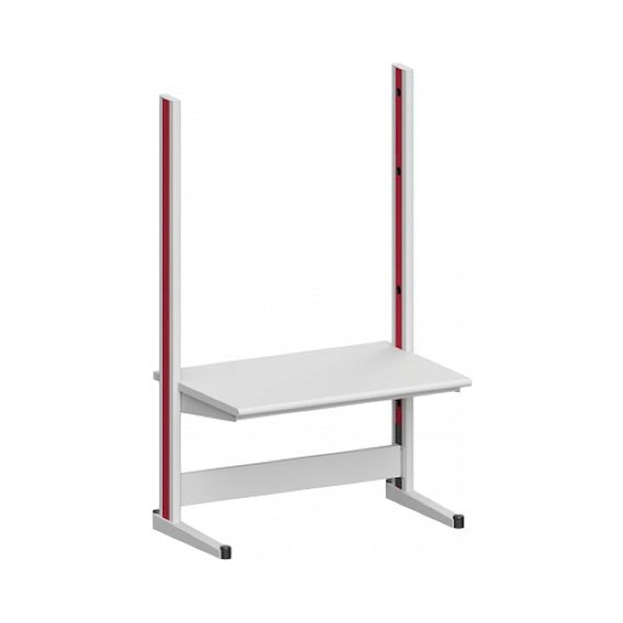 Karl 10.115.14. Arbeitstisch Quadro Grundelement mit Steckdosen, 1300x880x2200 mm