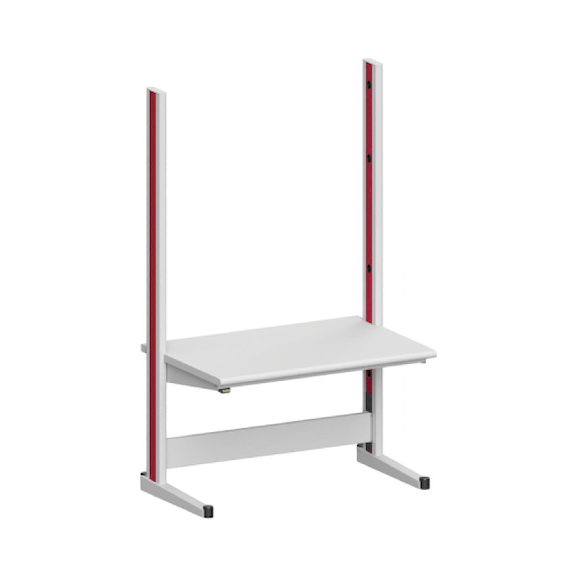 Karl 10.115.24. ESD-Arbeitstisch Quadro Grundelement mit Steckdosen, 1300x880x2200 mm