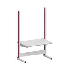 Karl 10.115.24. ESD-Arbeitstisch Quadro Grundelement mit Steckdosen, 1300x880x2200 mm