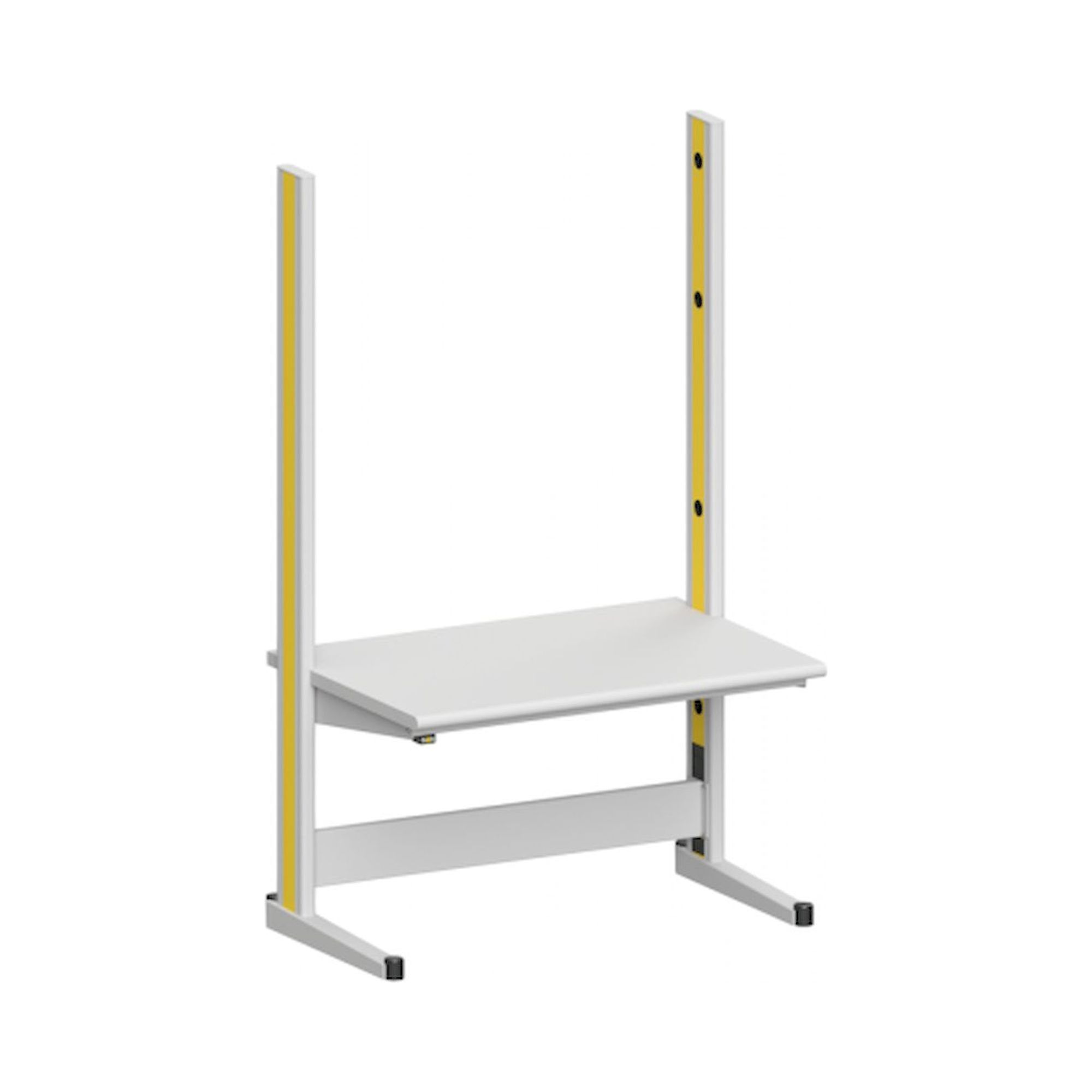 Karl 10.115.26. ESD-Arbeitstisch Quadro Grundelement mit Steckdosen, 1300x880x2200 mm