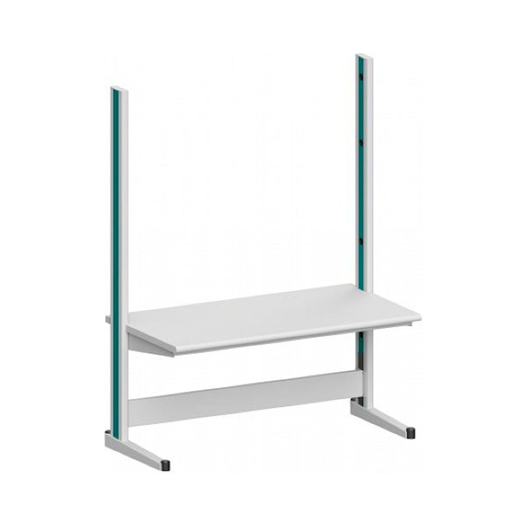 Karl 10.135.12. Arbeitstisch Quadro Grundelement mit Steckdosen, 1650x880x2200 mm