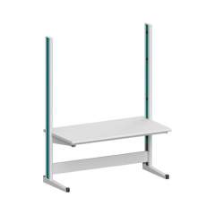 Karl 10.135.22. ESD-Arbeitstisch Quadro Grundelement mit Steckdosen, 1650x880x2200 mm