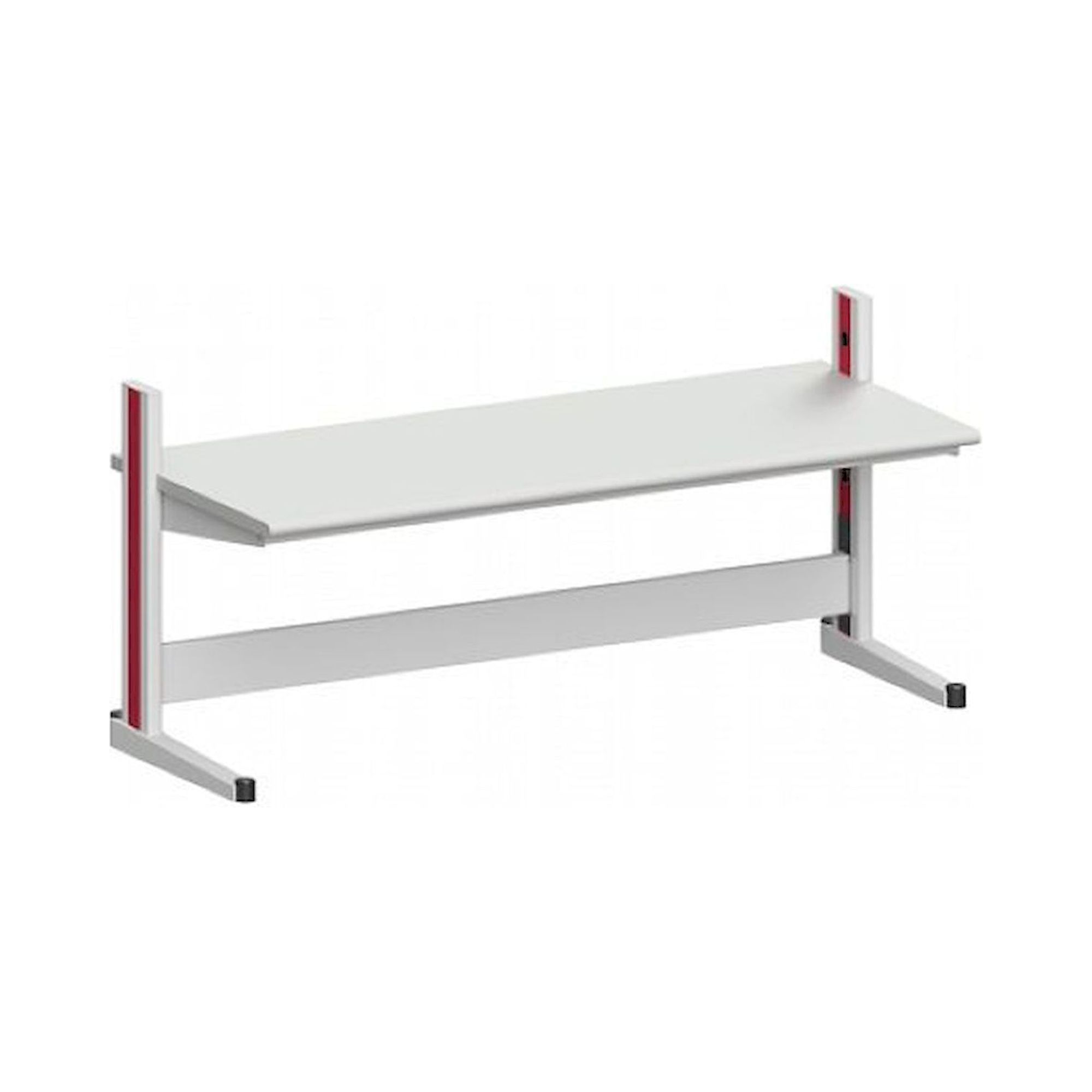 Karl 10.145.14. Arbeitstisch Quadro Grundelement mit Steckdosen, 2135x880x1000 mm