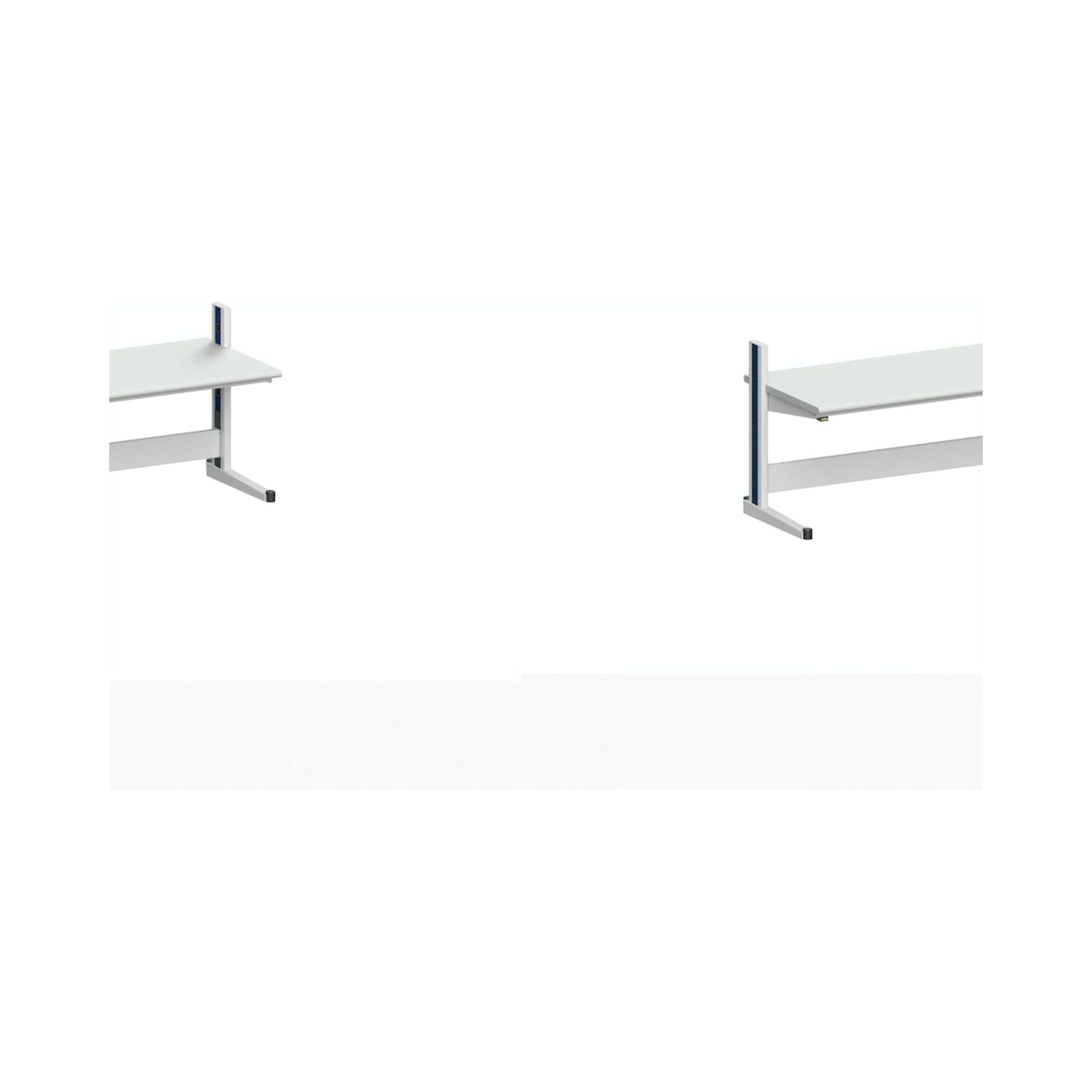 Karl 10.145.23. ESD-Arbeitstisch Quadro Grundelement mit Steckdosen, 2135x880x1000 mm