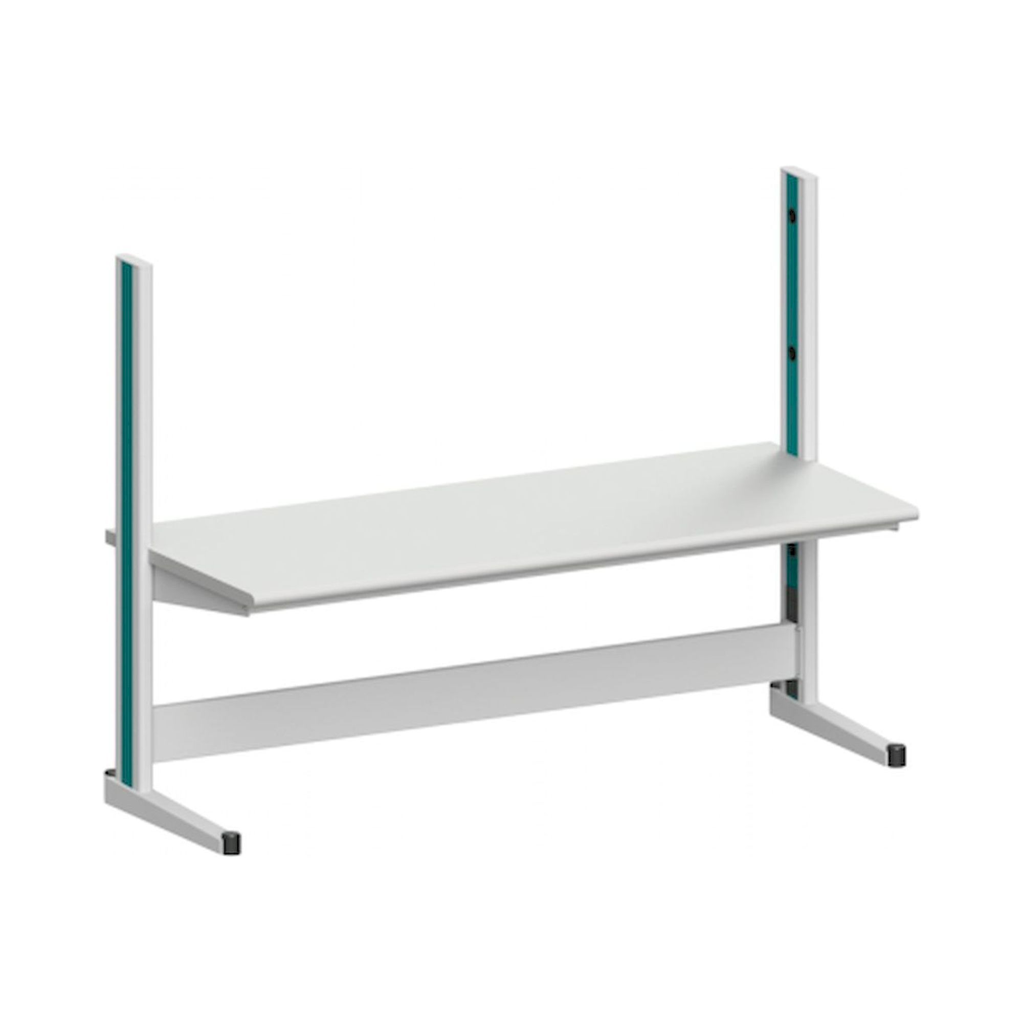 Karl 10.150.12. Arbeitstisch Quadro Grundelement mit Steckdosen, 2135x880x1600 mm