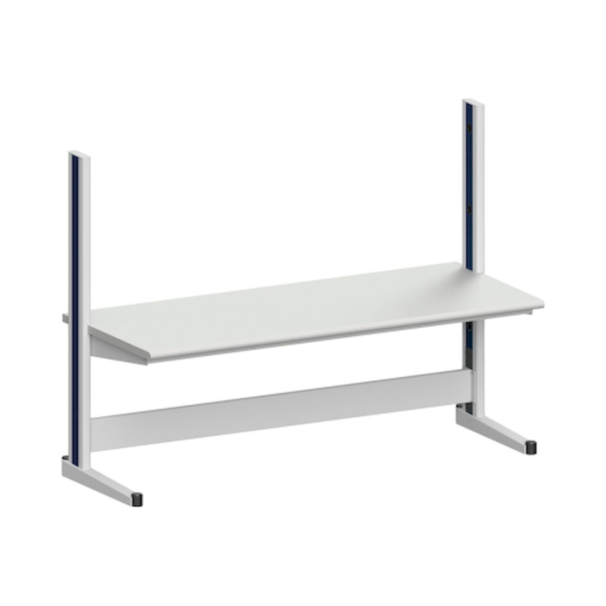 Karl 10.150.13. Arbeitstisch Quadro Grundelement mit Steckdosen, 2135x880x1600 mm