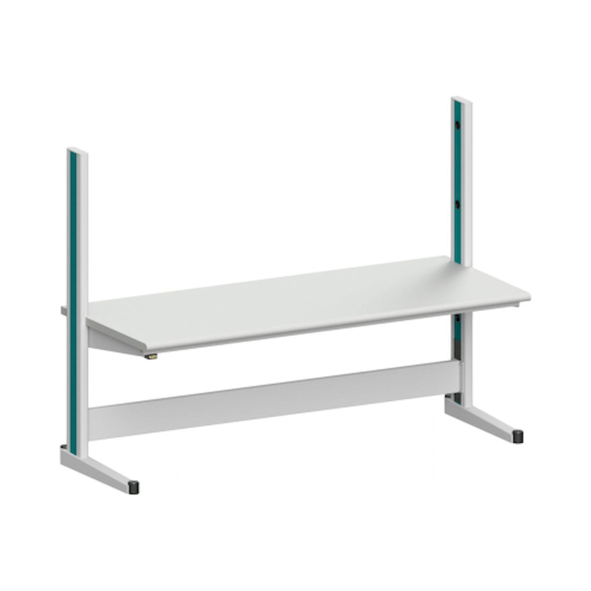 Karl 10.150.22. ESD-Arbeitstisch Quadro Grundelement mit Steckdosen, 2135x880x1600 mm