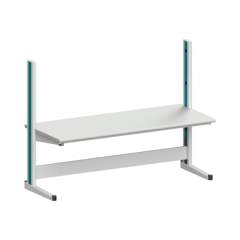 Karl 10.150.22. ESD-Arbeitstisch Quadro Grundelement mit Steckdosen, 2135x880x1600 mm