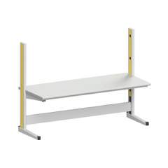 Karl 10.150.26. ESD-Arbeitstisch Quadro Grundelement mit Steckdosen, 2135x880x1600 mm