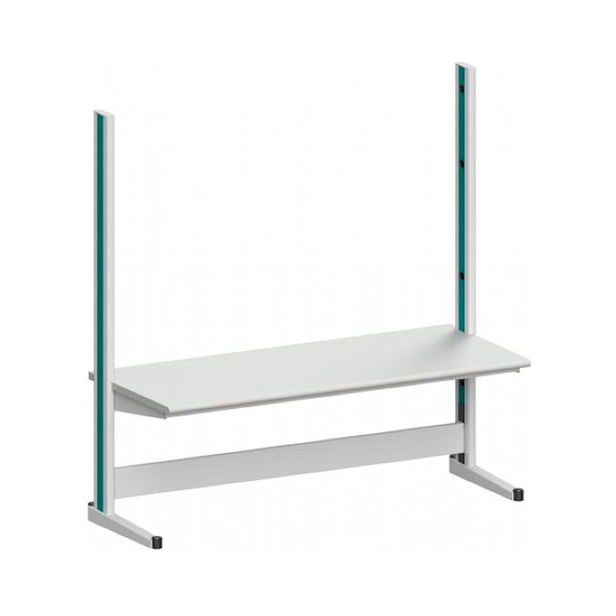 Karl 10.155.12. Arbeitstisch Quadro Grundelement mit Steckdosen, 2135x880x2200 mm