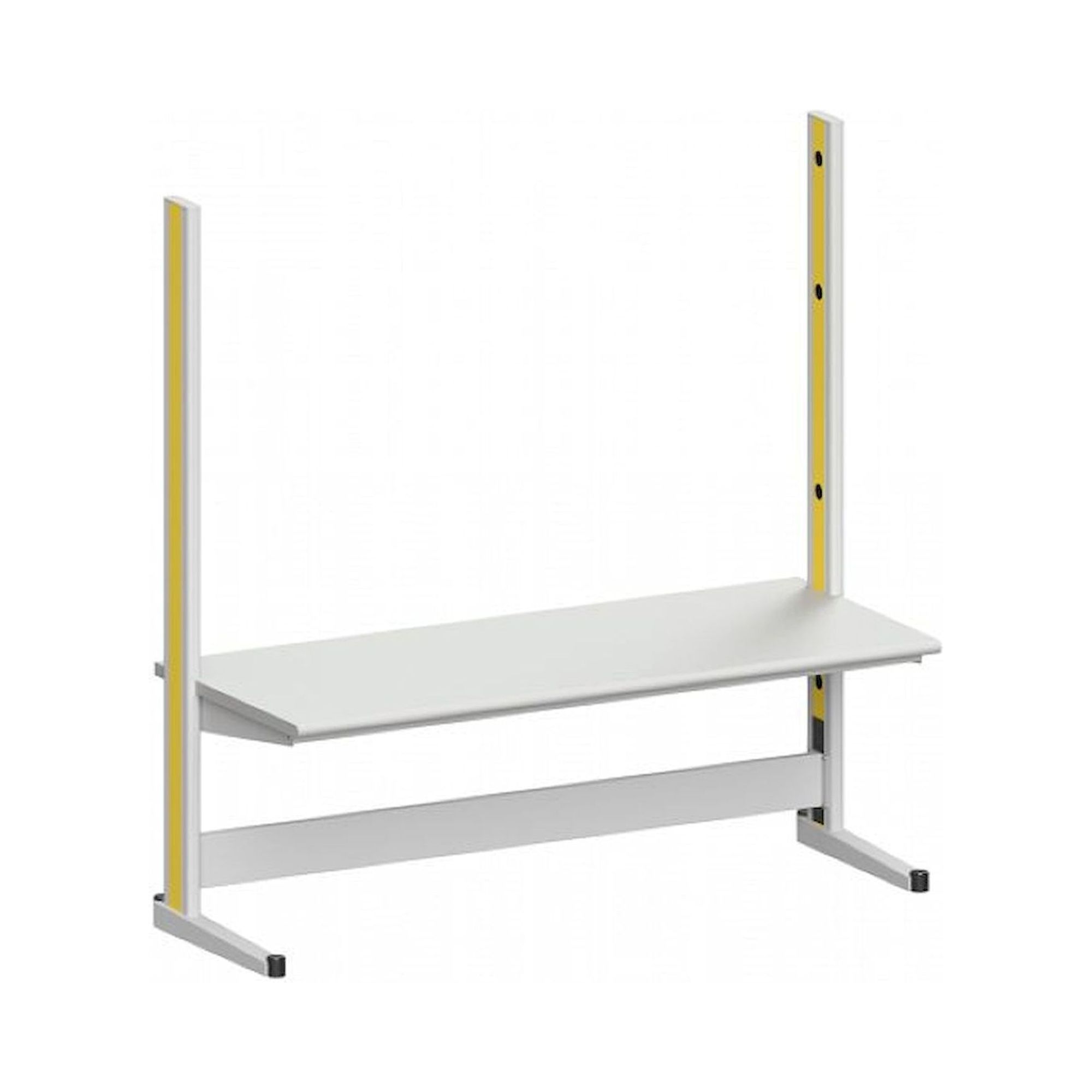 Karl 10.155.16. Arbeitstisch Quadro Grundelement mit Steckdosen, 2135x880x2200 mm